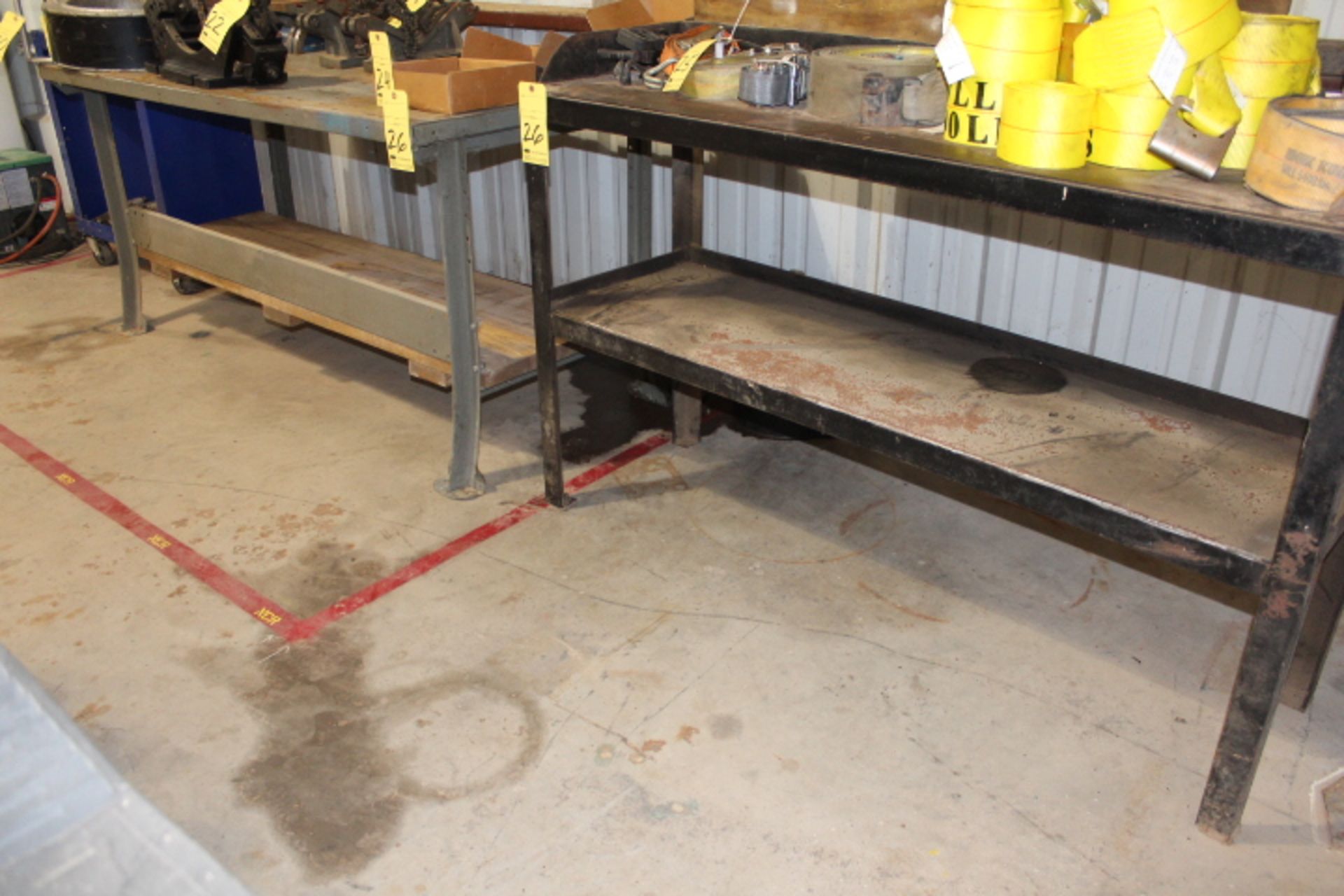 LOT OF STEEL WORKBENCHES (2)