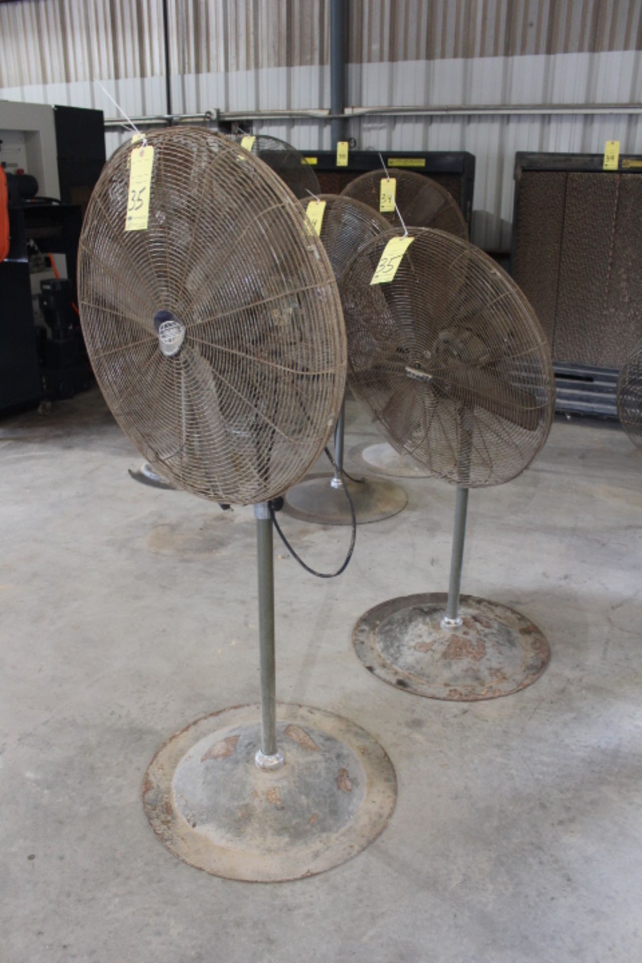 LOT OF PEDESTAL SHOP FANS (2)