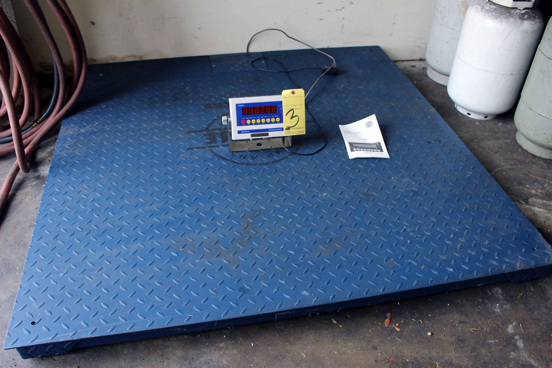 PLATFORM SCALE, INSCALE 20,000 LB. CAP., Mdl. LP7510A, 5' x 5' platform, w/D.R.O.