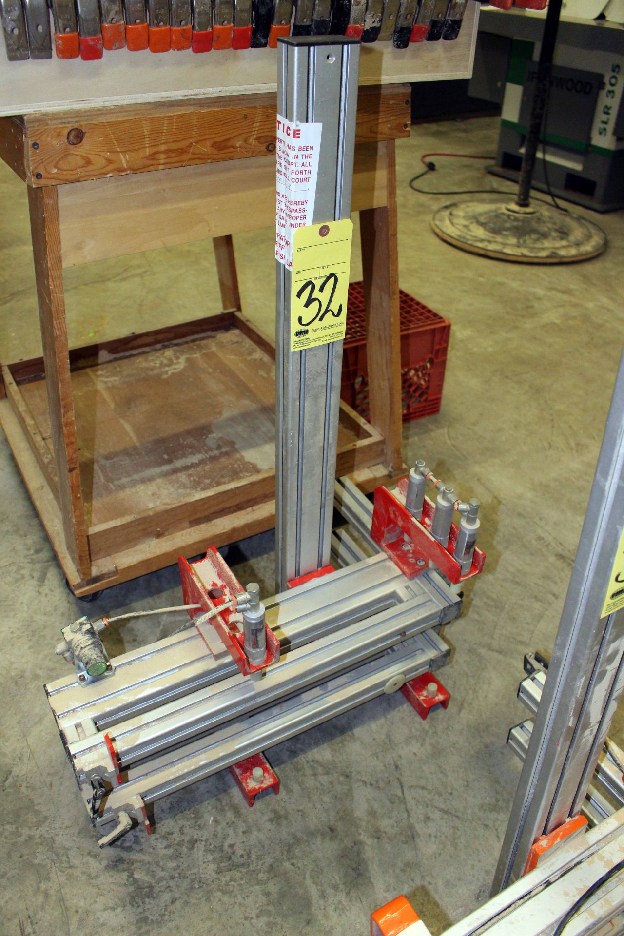 PNEUMATIC CLAMP, CUSTOM, 96" max. width, approx. 60" max. height, on rollers