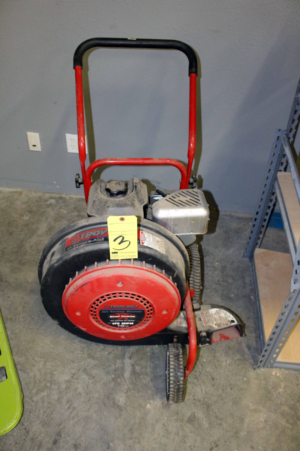 SWEEP BLOWER, TROY-BILT JET, 175 MPH, 1,150 CFM, gasoline pwrd. engine