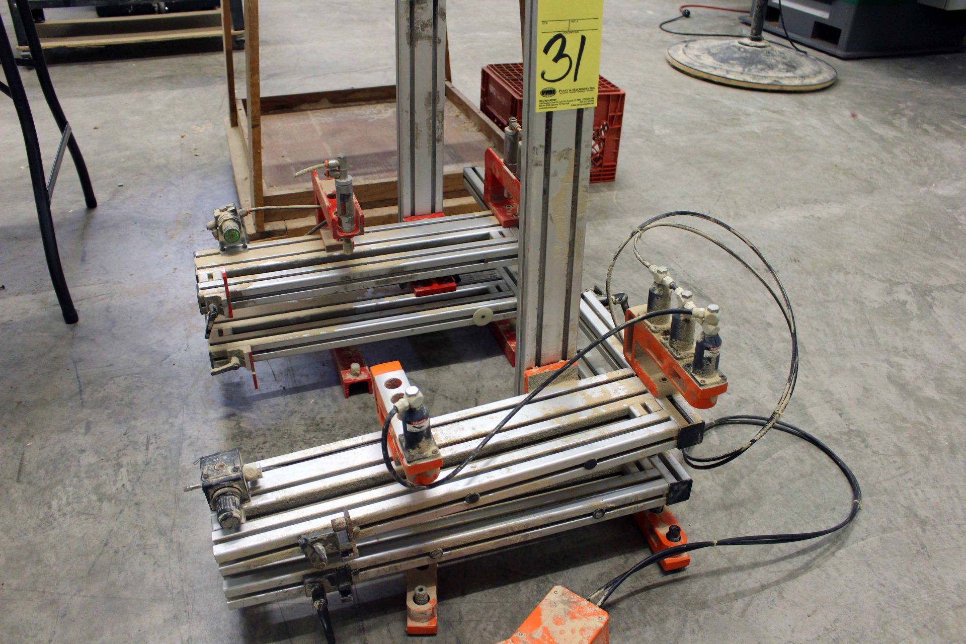 PNEUMATIC CLAMP, CUSTOM, 96" max. width, approx. 60" max. height, on rollers