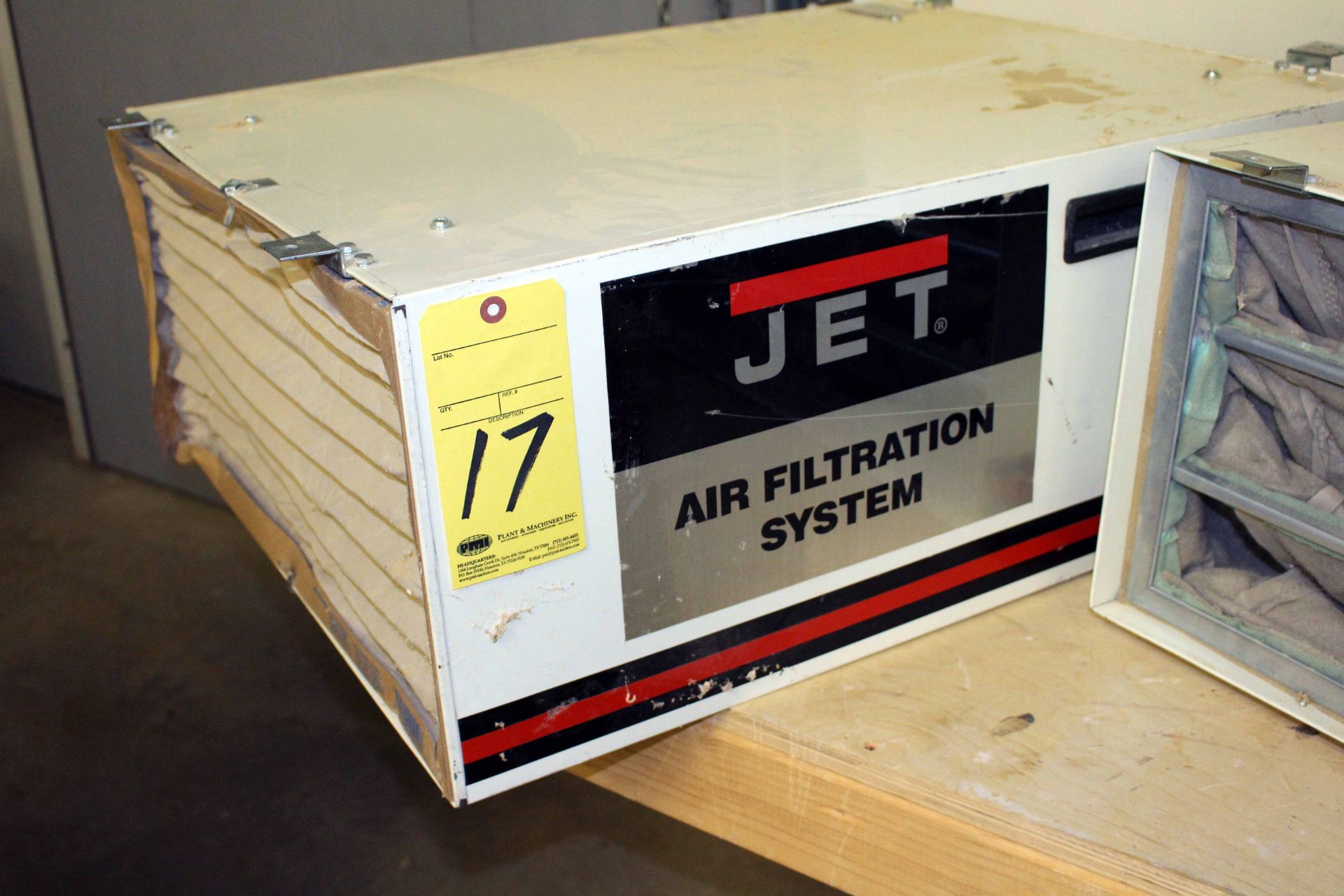 AIR FILTRATION SYSTEM, JET, 1/5 HP motor, S/N 014741