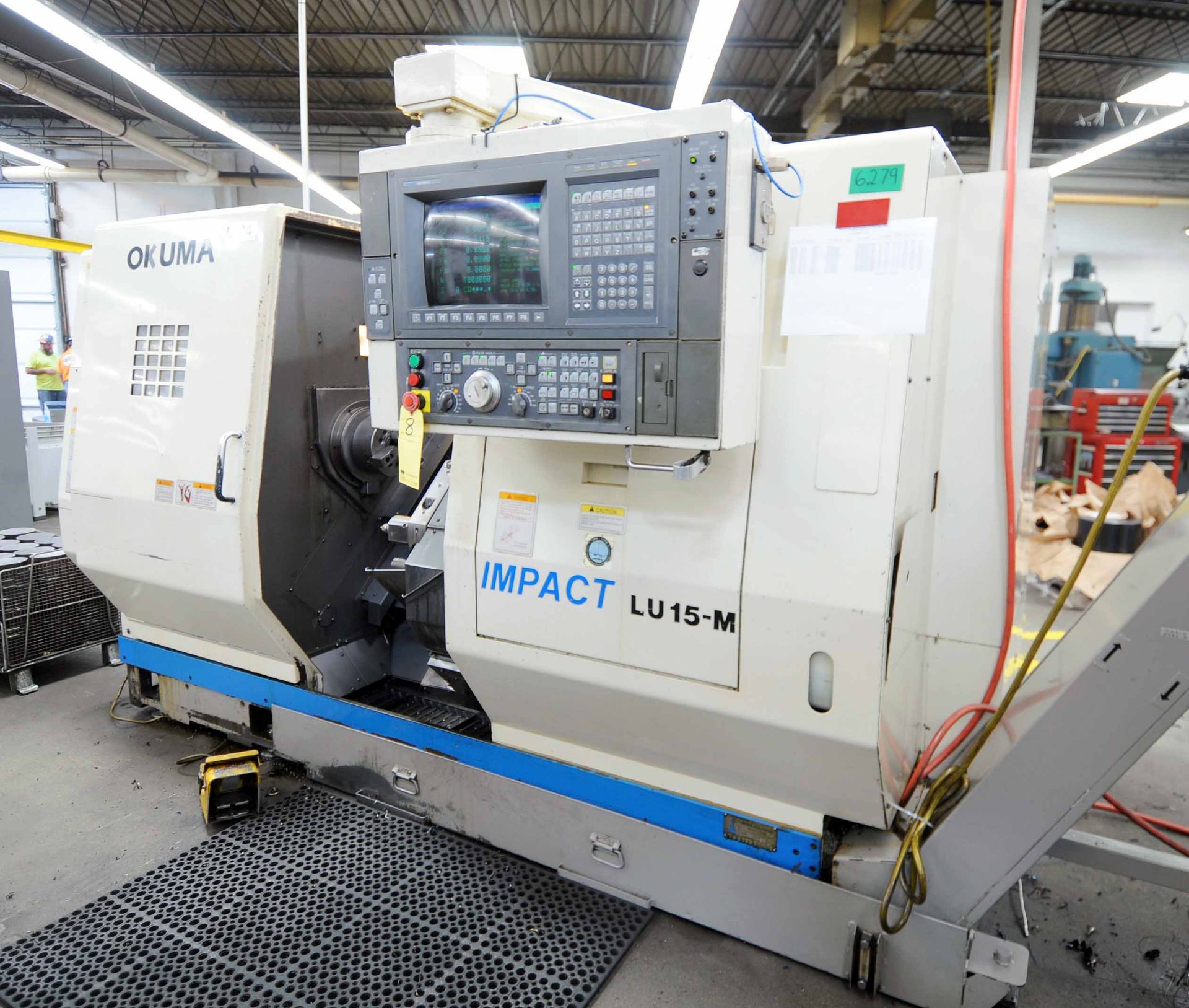 5-AXIS CNC LATHE, OKUMA IMPACT MDL. LU15-M, OPS 700L CNC control, C-axis spdl., 10.2" X & 25.2" Z- - Image 2 of 5