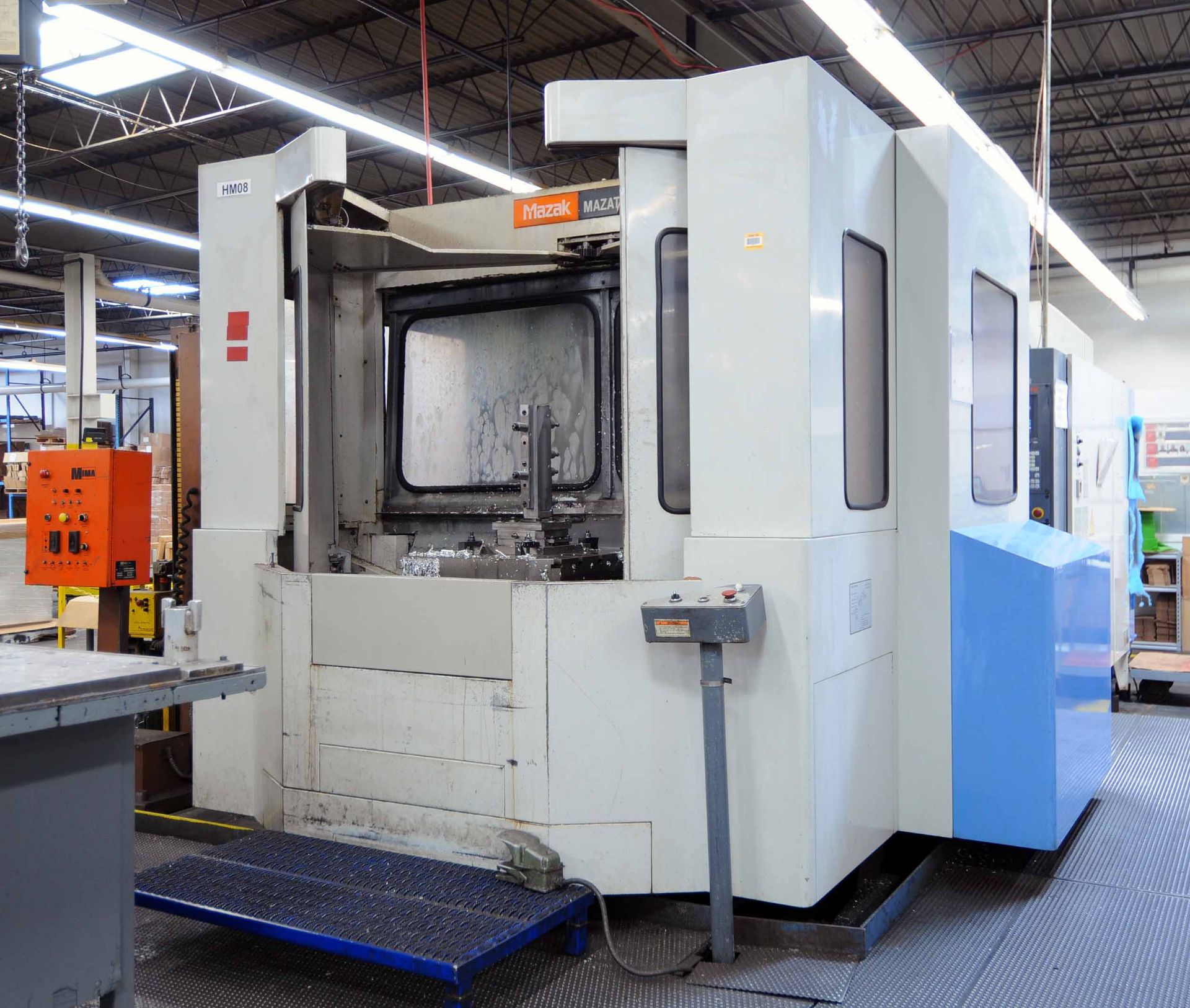 CNC HORIZONTAL MACHINING CENTER, MAZAK MDL. FH680X, new 1996, Mazatrol M Plus CNC control, 24.7" sq.