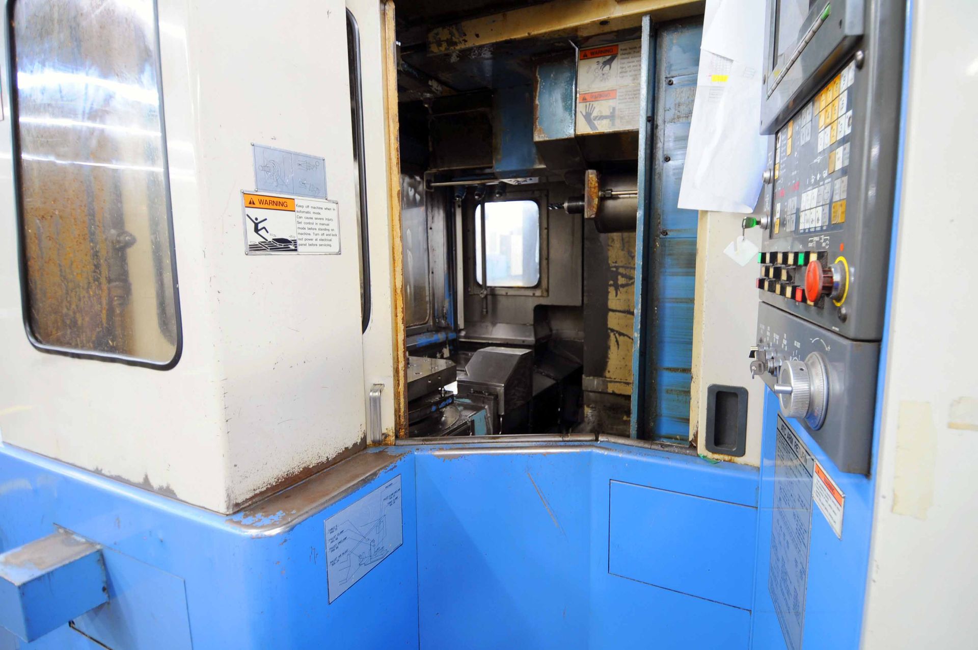 CNC HORIZONTAL MACHINING CENTER, MAZAK MDL. H400, new 1990, Mazatrol M32 CNC control, 15.7" sq. - Image 2 of 5