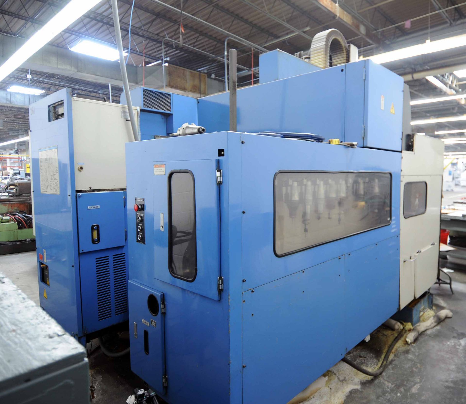 CNC VERTICAL MACHINING CENTER, MAZAK MDL. AJV25405, new 1987, Mazatrol Cam M2 CNC control, 39" X, - Image 4 of 4