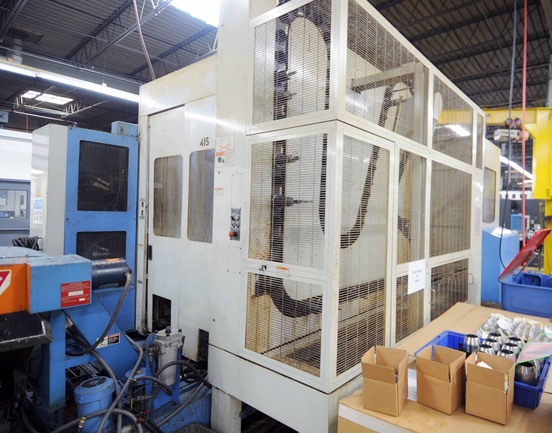 CNC HORIZONTAL MACHINING CENTER, MAZAK MDL. FH680X, new 1996, Mazatrol M Plus CNC control, 24.7" sq. - Image 6 of 7