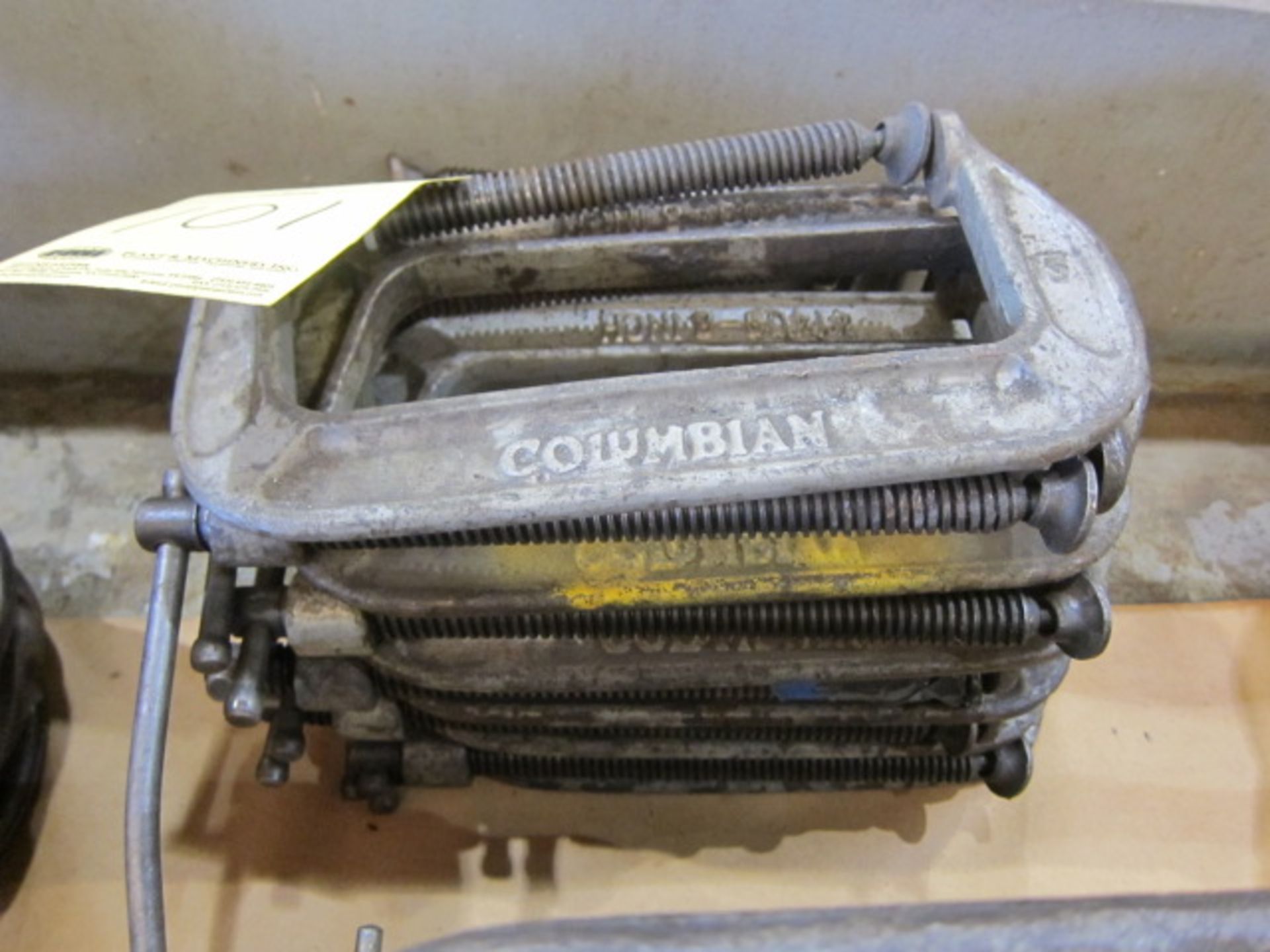 LOT OF C-CLAMPS (13), COLUMBIAN 8"