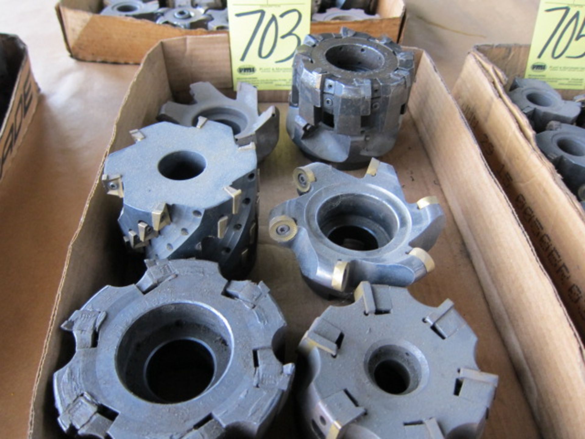 LOT OF INSERT MILLING CUTTERS (7)
