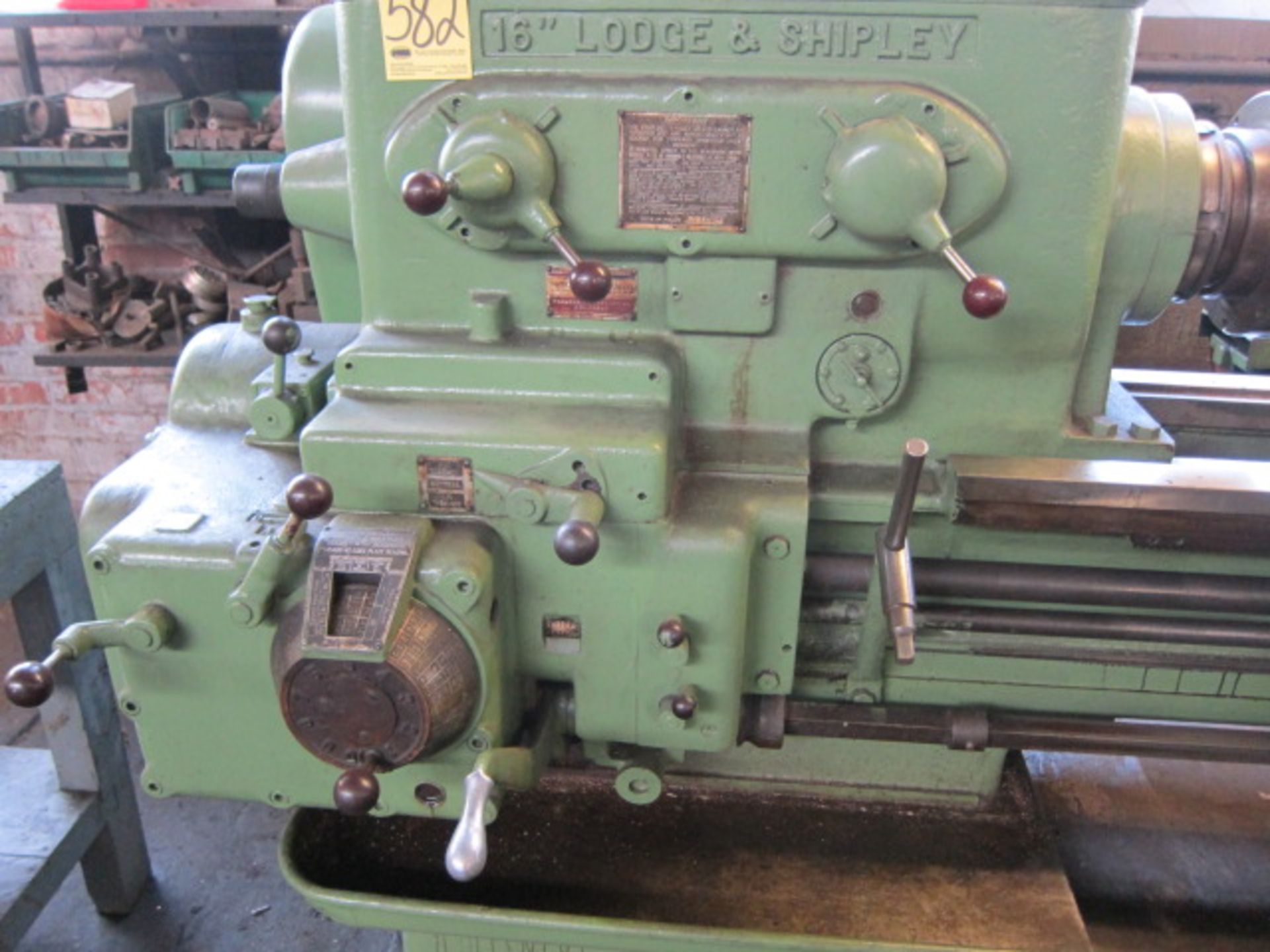 ENGINE LATHE, LODGE & SHIPLEY 16" X 84" MDL. X, 18" actual sw. over bed, taper attach., - Image 3 of 6