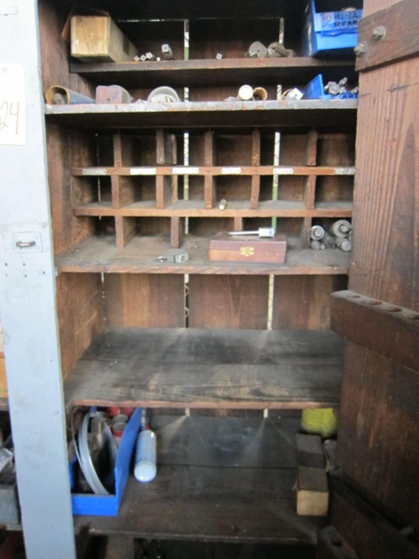 LOT OF CABINETS, wood fabricated, w/contents