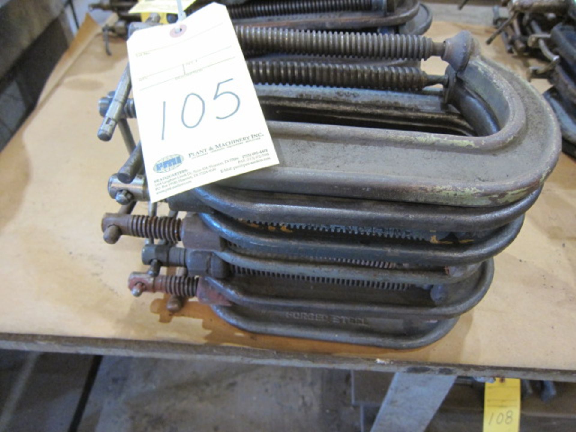 LOT OF C-CLAMPS (9), 6"