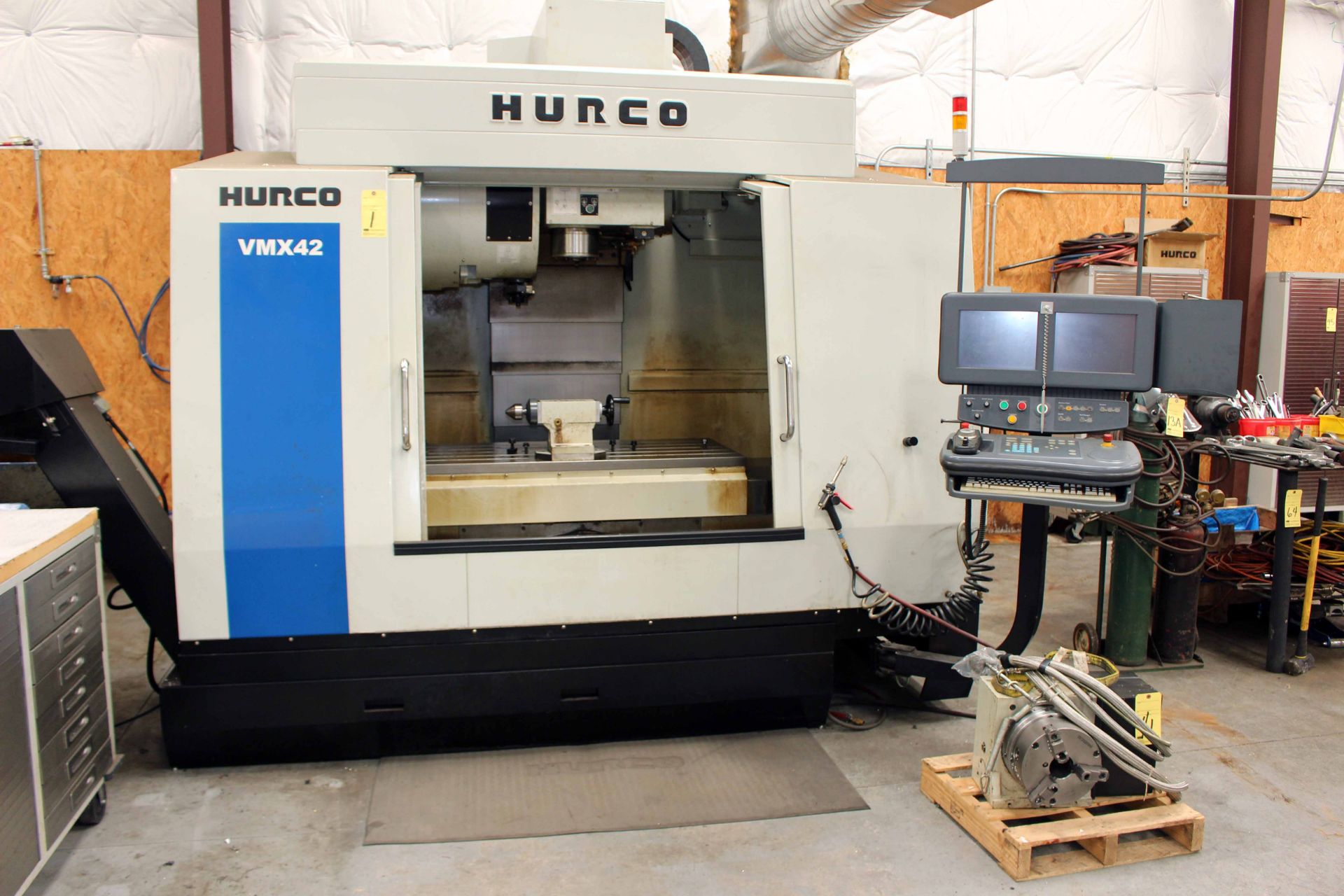 VERTICAL MACHINING CENTER, HURCO MDL. VMX42, new 8/2012, 24" x 48" table, Hurco dual screen control,