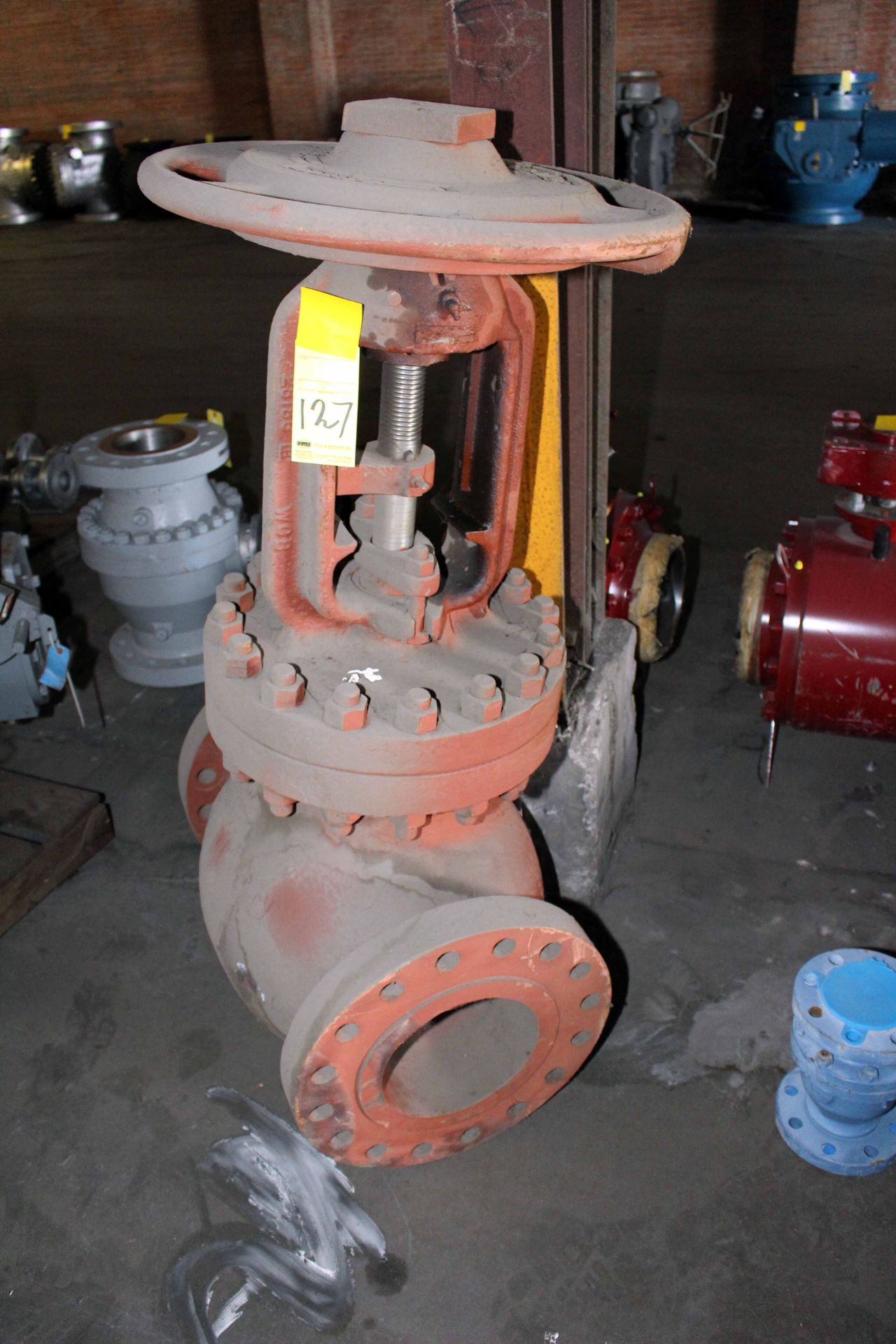 10", 600 LB. F/E B/B OSTY GLOBE VALVE HAMMER-BLOW WHEEL, EDWARD