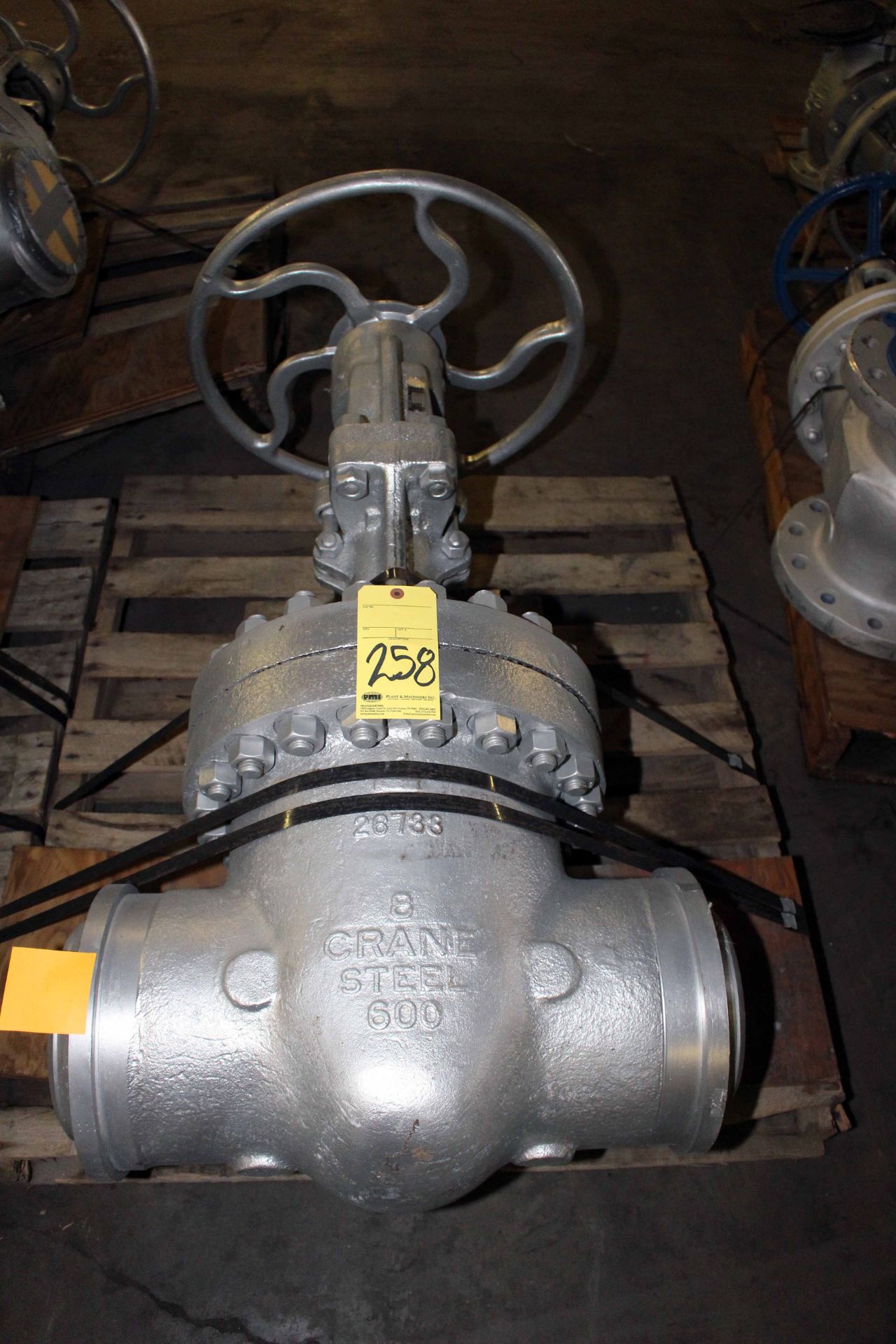 8", 600 LB. B/W B/B OSTY GATE VALVE, CRANE