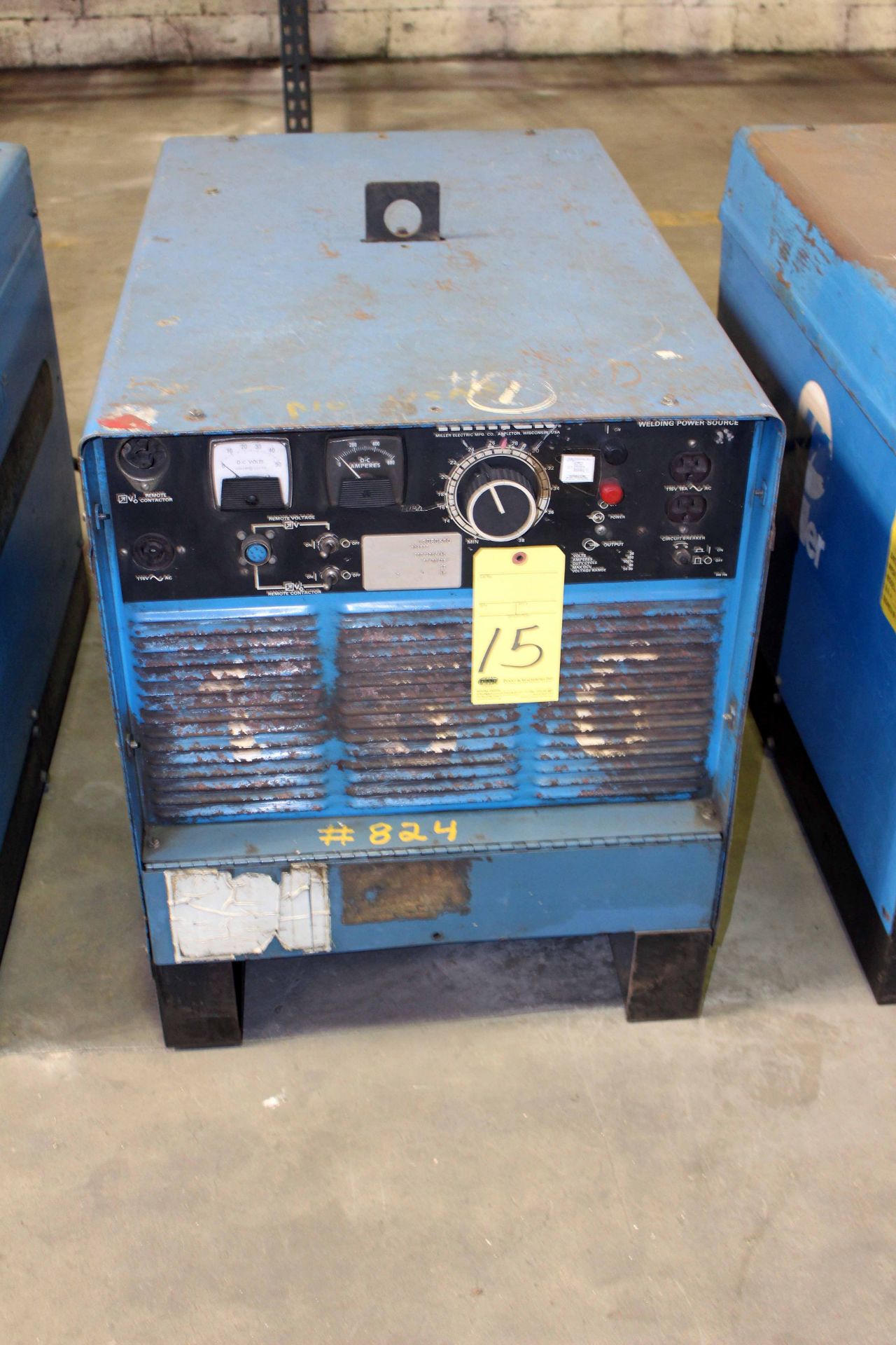 MIG WELDER, MILLER DELTAWELD MDL. 450, 450 amps @ 38 v., 100% duty cycle, S/N JG80610