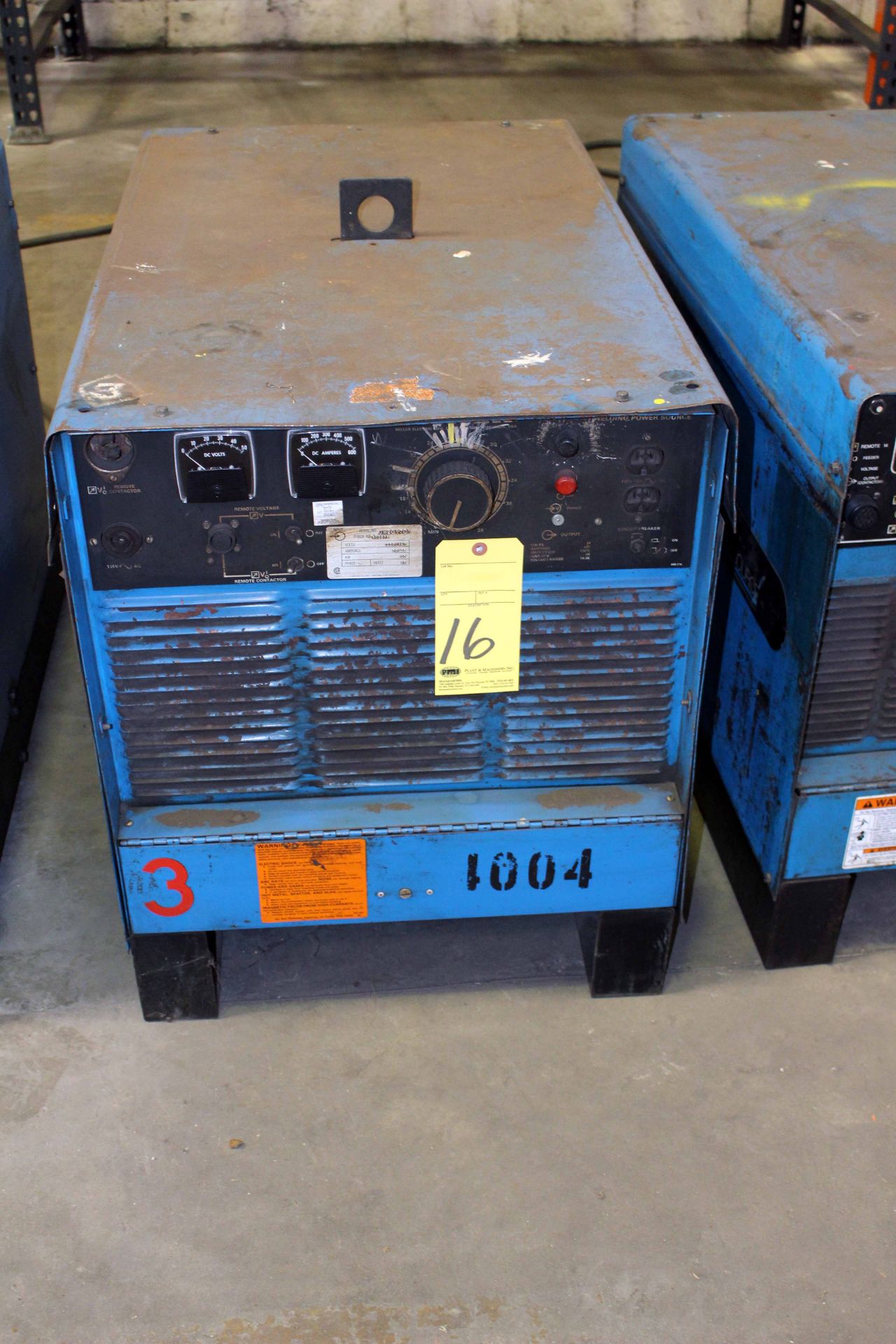 MIG WELDER, MILLER DELTAWELD MDL. 450, 450 amps @ 38 v., 100% duty cycle, S/N JH201701