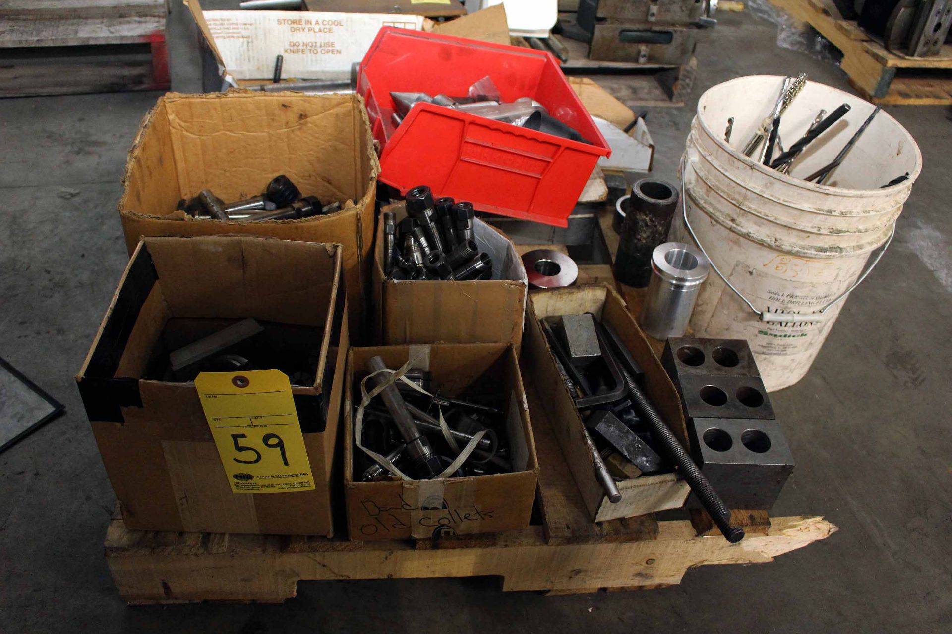 LOT CONSISTING OF: tooling, collets, drill bits, extensions