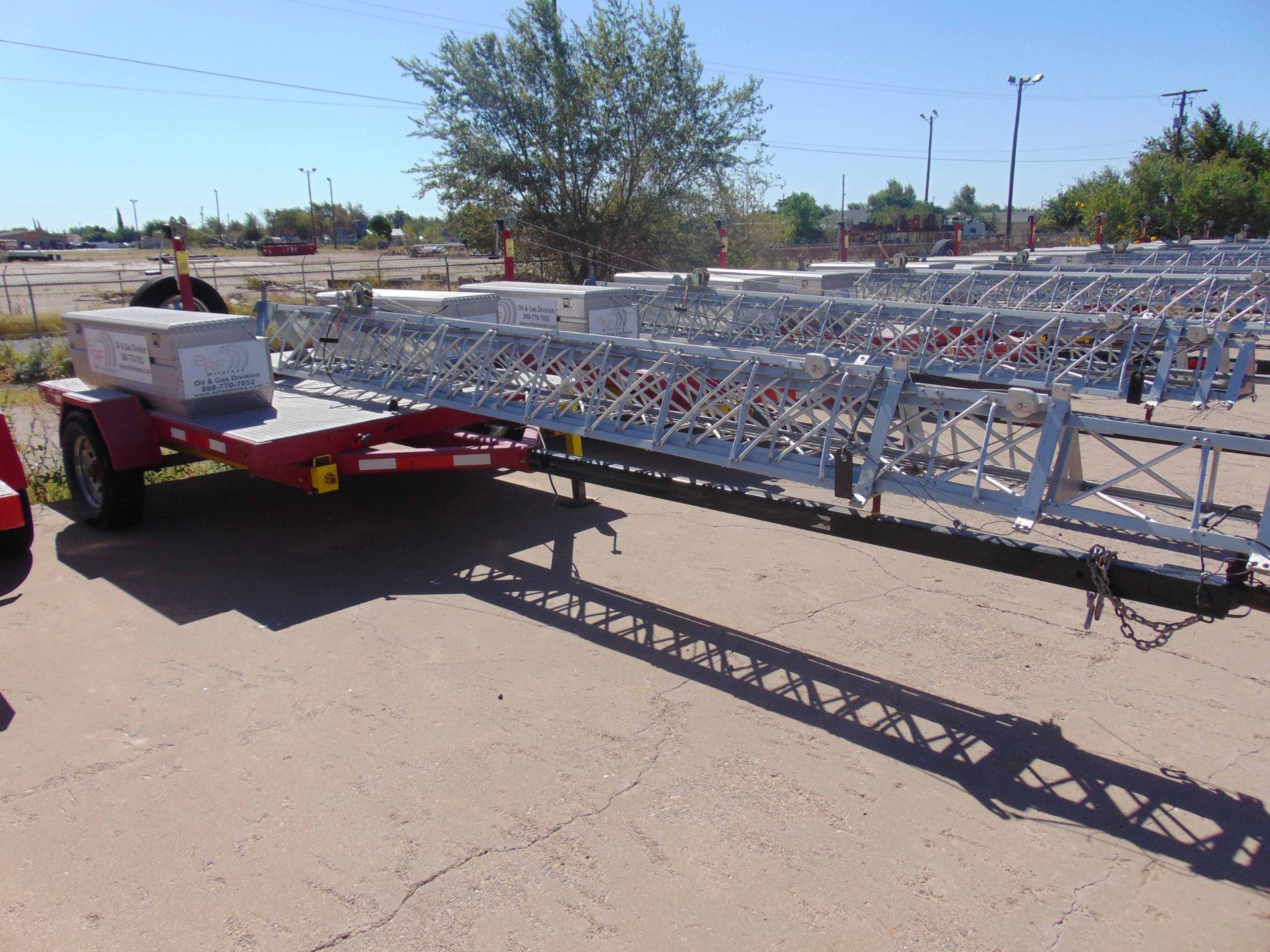 MOBILE BROADBAND TOWER TRAILER, AMERITRAIL MDL. FSI-512, new 2012, 50' 3-section tower, hand