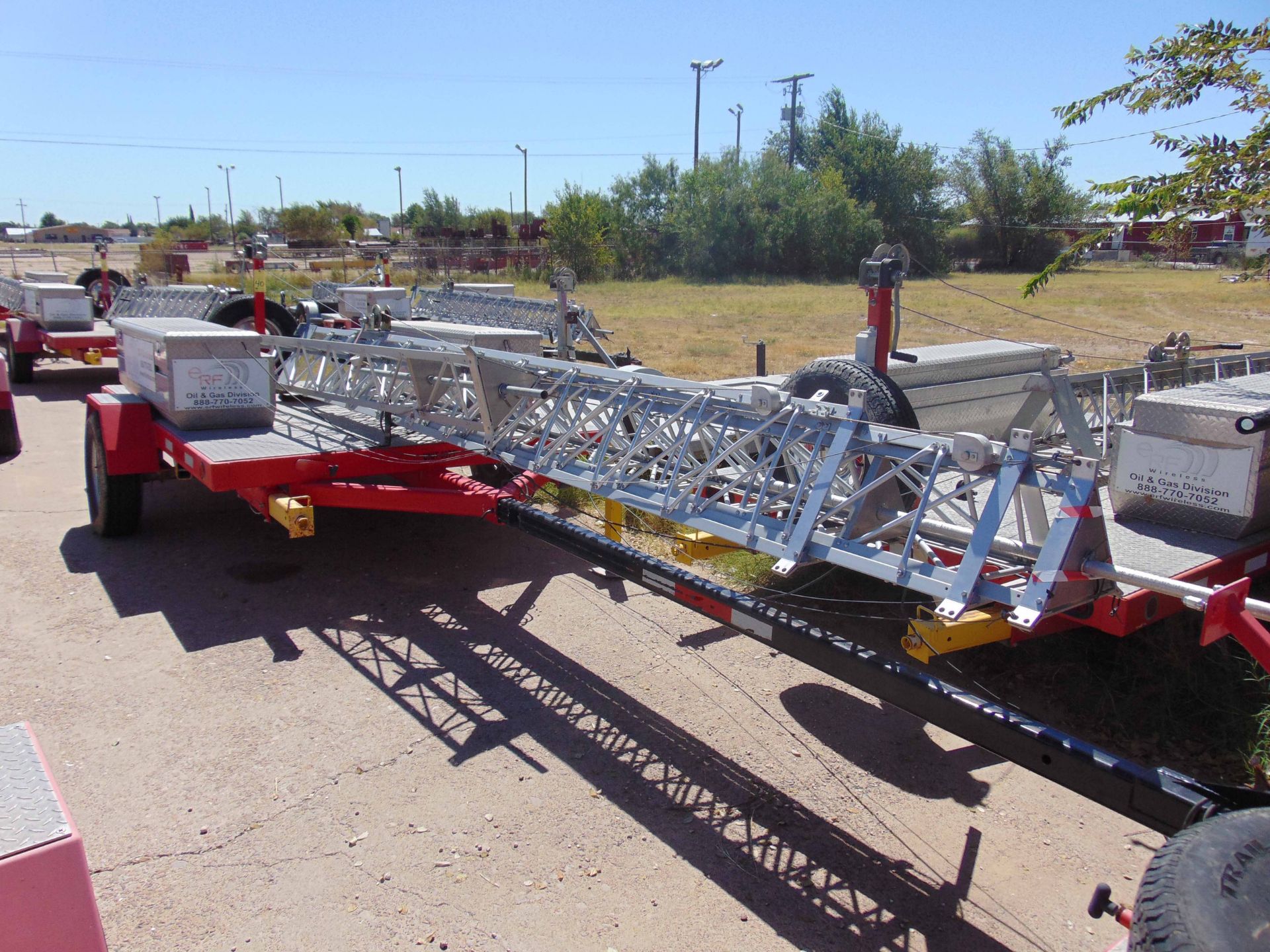 MOBILE BROADBAND TOWER TRAILER, AMERITRAIL MDL. FSI-512, new 2010, 50' 3-section tower, hand