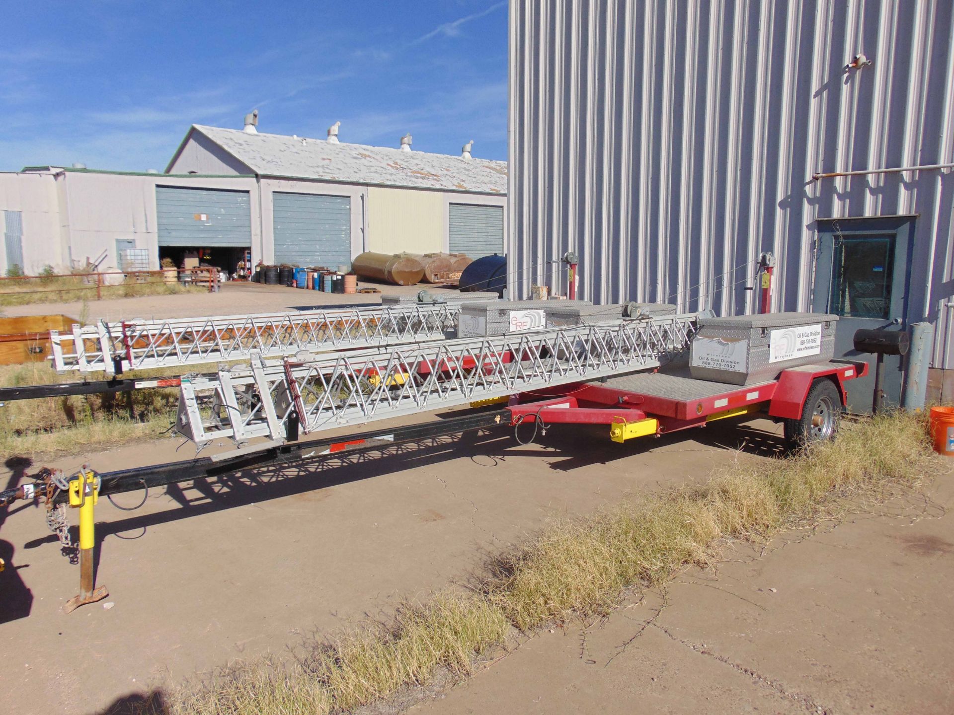 MOBILE BROADBAND TOWER TRAILER, AMERITRAIL MDL. FSI-512, new 2010, 50' 3-section tower, hand