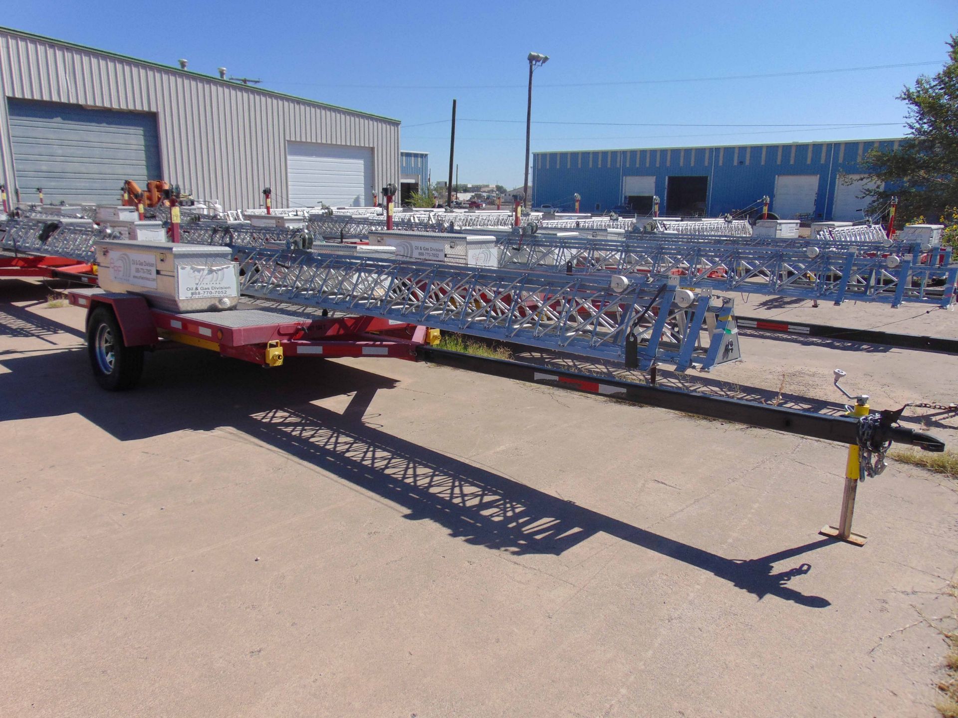 MOBILE BROADBAND TOWER TRAILER, AMERITRAIL MDL. FSI-512, new 2012, 50' 3-section tower, hand