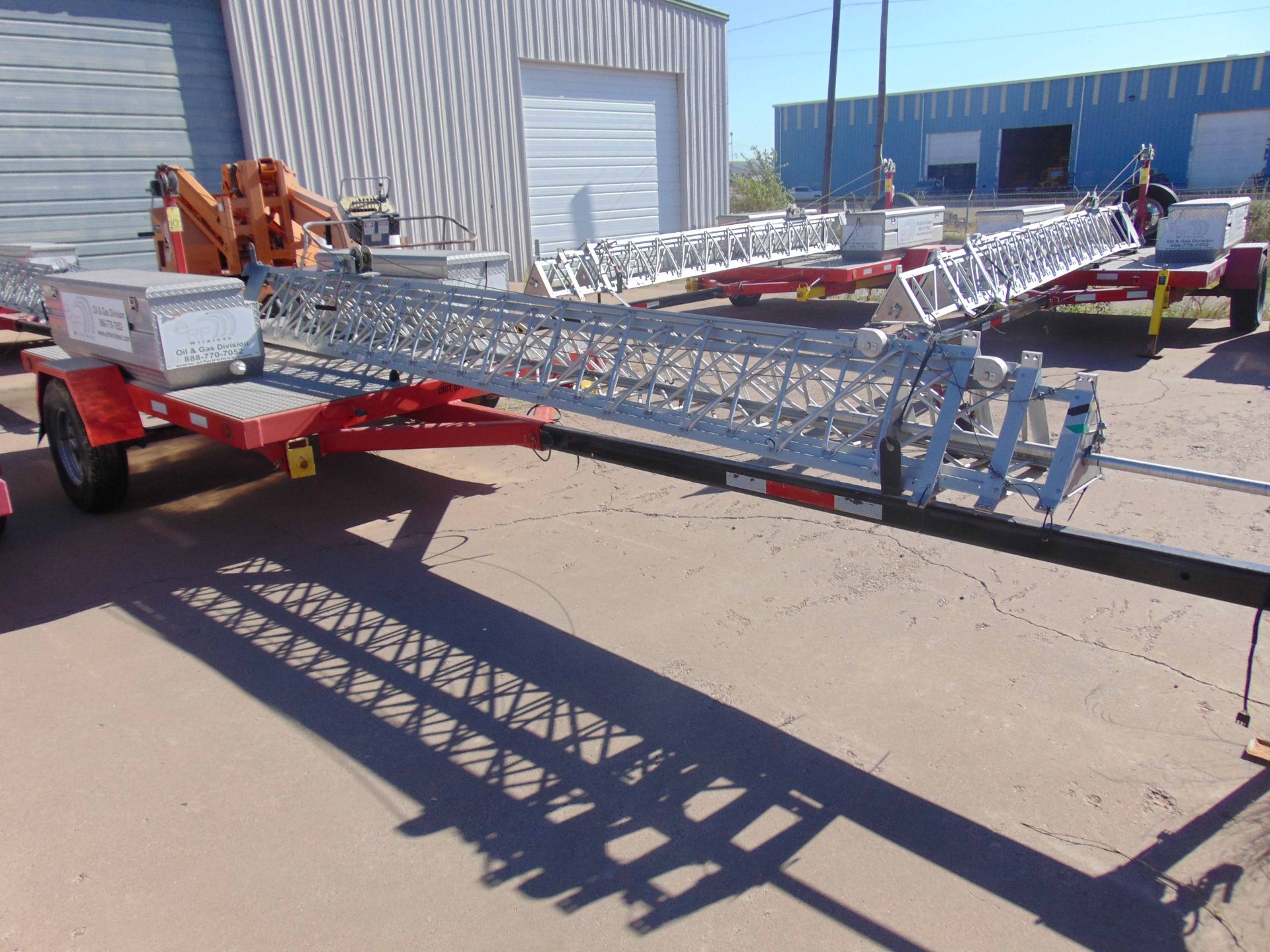 MOBILE BROADBAND TOWER TRAILER, AMERITRAIL MDL. FSI-512, new 2010, 50' 3-section tower, hand