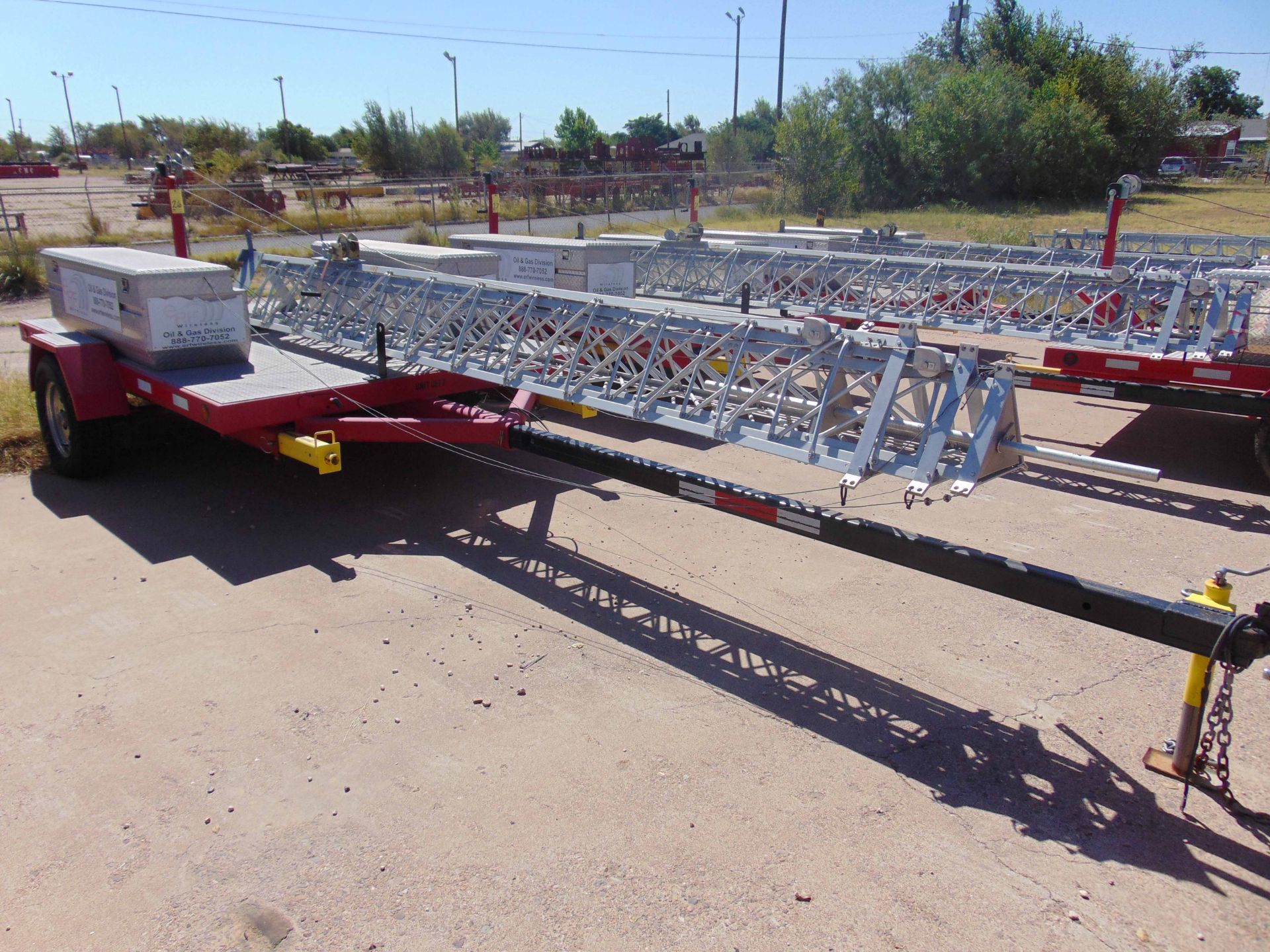 MOBILE BROADBAND TOWER TRAILER, AMERITRAIL MDL. FSI-512, new 2010, 50' 3-section tower, hand