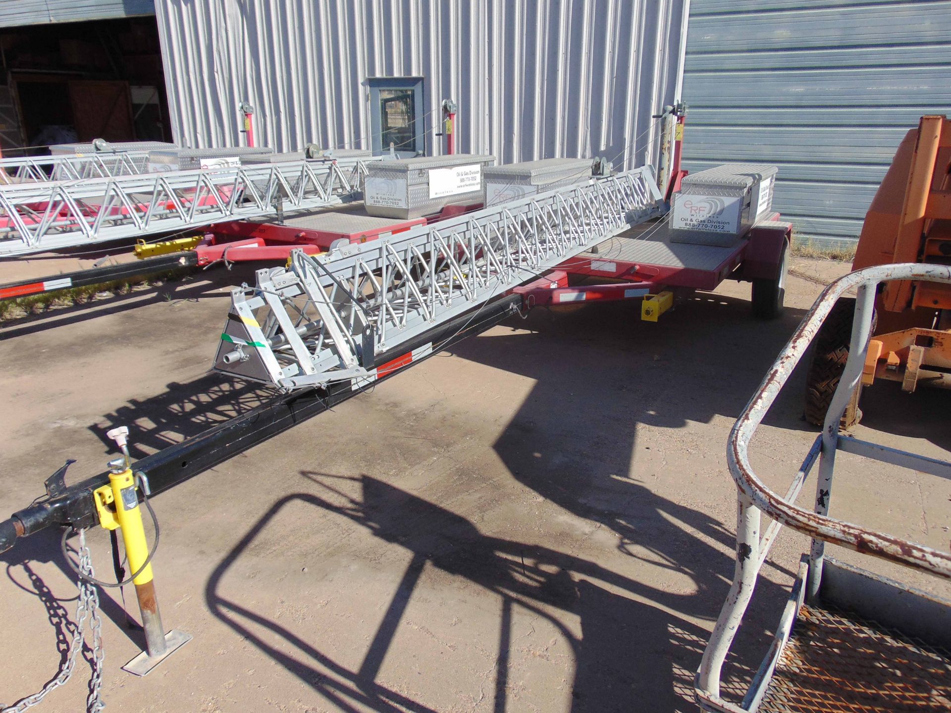 MOBILE BROADBAND TOWER TRAILER, AMERITRAIL MDL. FSI-512, new 2012, 50' 3-section tower, hand