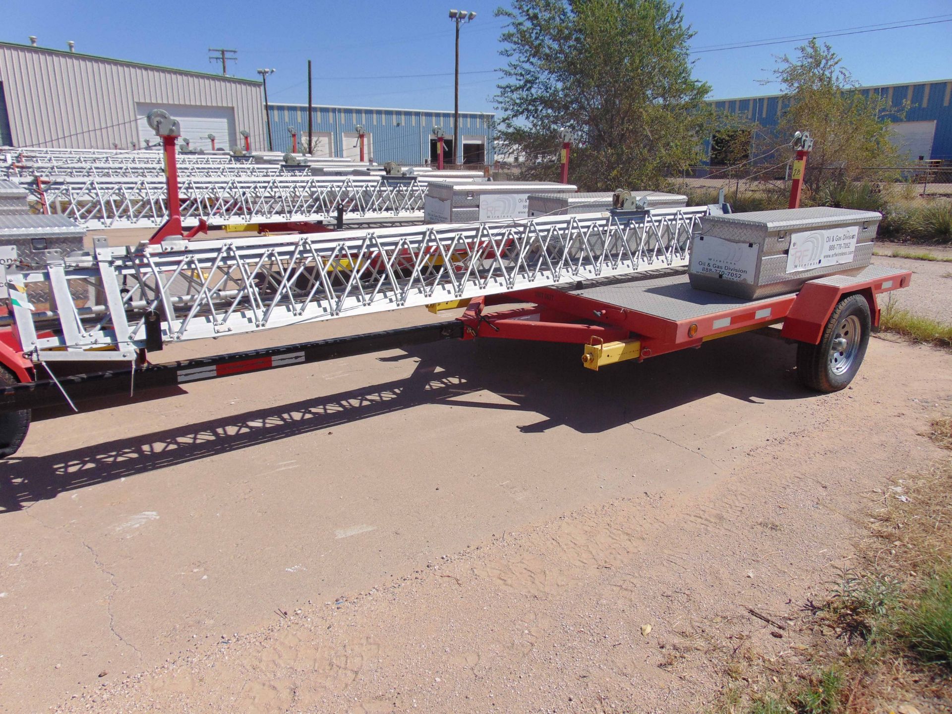 MOBILE BROADBAND TOWER TRAILER, AMERITRAIL MDL. FSI-512, new 2010, 50' 3-section tower, hand