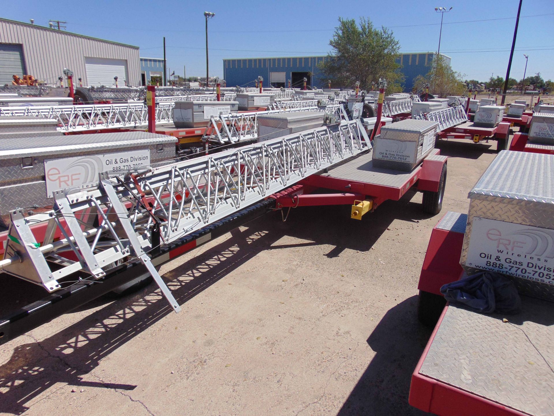 MOBILE BROADBAND TOWER TRAILER, AMERITRAIL MDL. FSI-512, new 2010, 50' 3-section tower, hand