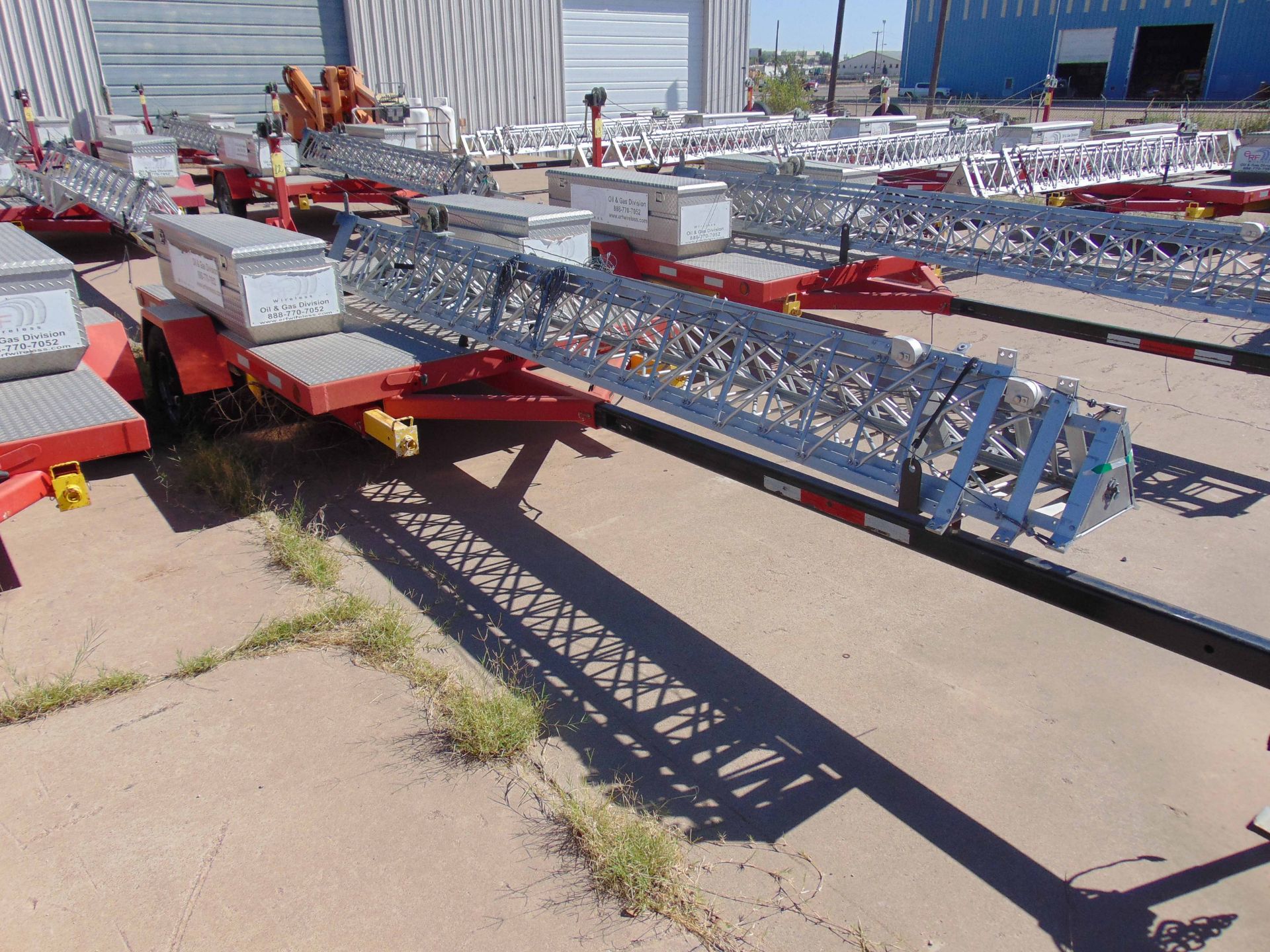 MOBILE BROADBAND TOWER TRAILER, AMERITRAIL MDL. FSI-512, new 2010, 50' 3-section tower, hand