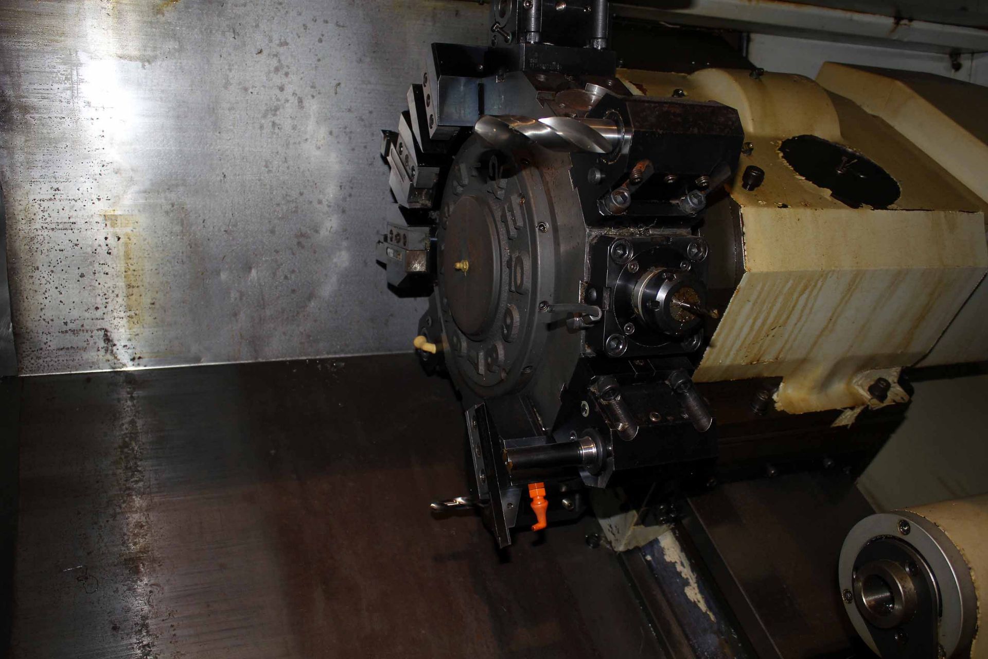 CNC LATHE, HWACHEON MDL. HI-TECH-200, new 2004, Fanuc 0i-TB CNC control, 19.7" sw. over bed, 13.8" - Image 7 of 10