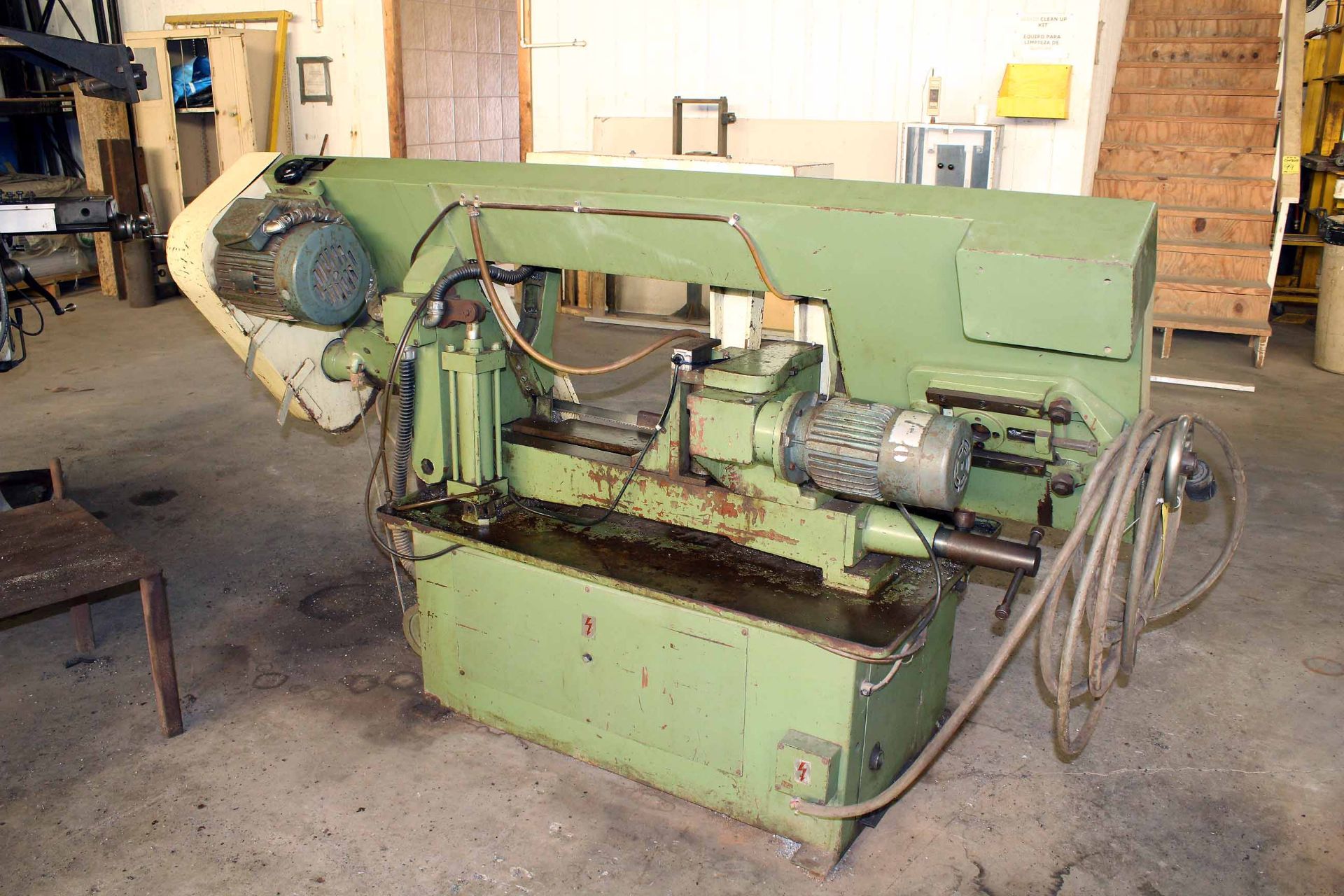 HORIZONTAL BANDSAW, YANG MDL. BS-15A, auto infeed, 47-250 FPM, 15" rd. max. cutting dia., pwr. - Image 3 of 3