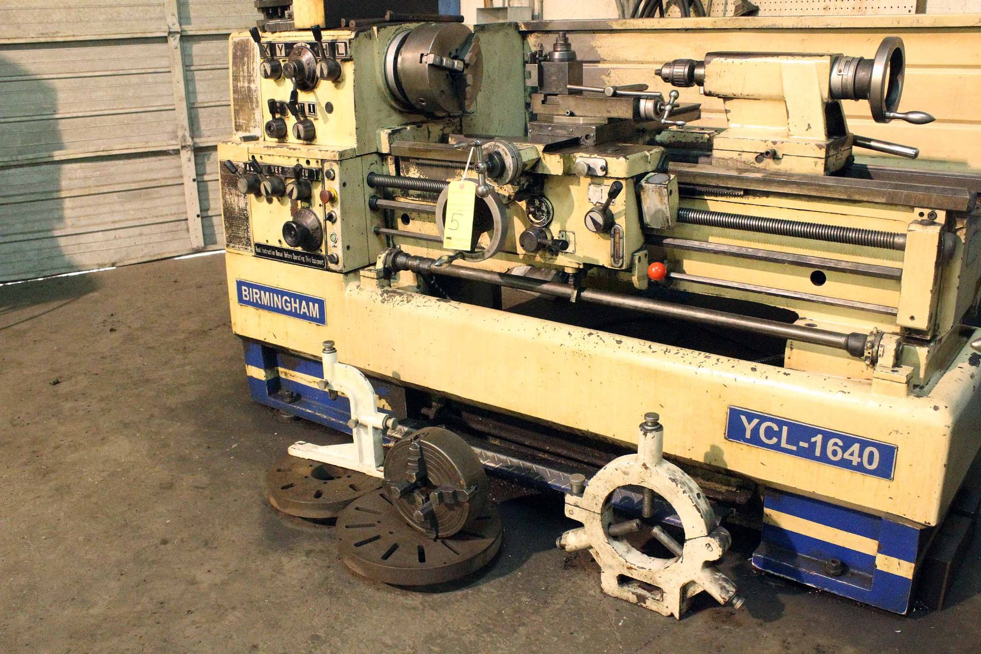 ENGINE LATHE, BIRMINGHAM 16" X 40" MDL. YCL1640, new 2004, 8" sw. over crosslide, spds: 25-2000 RPM, - Image 2 of 3