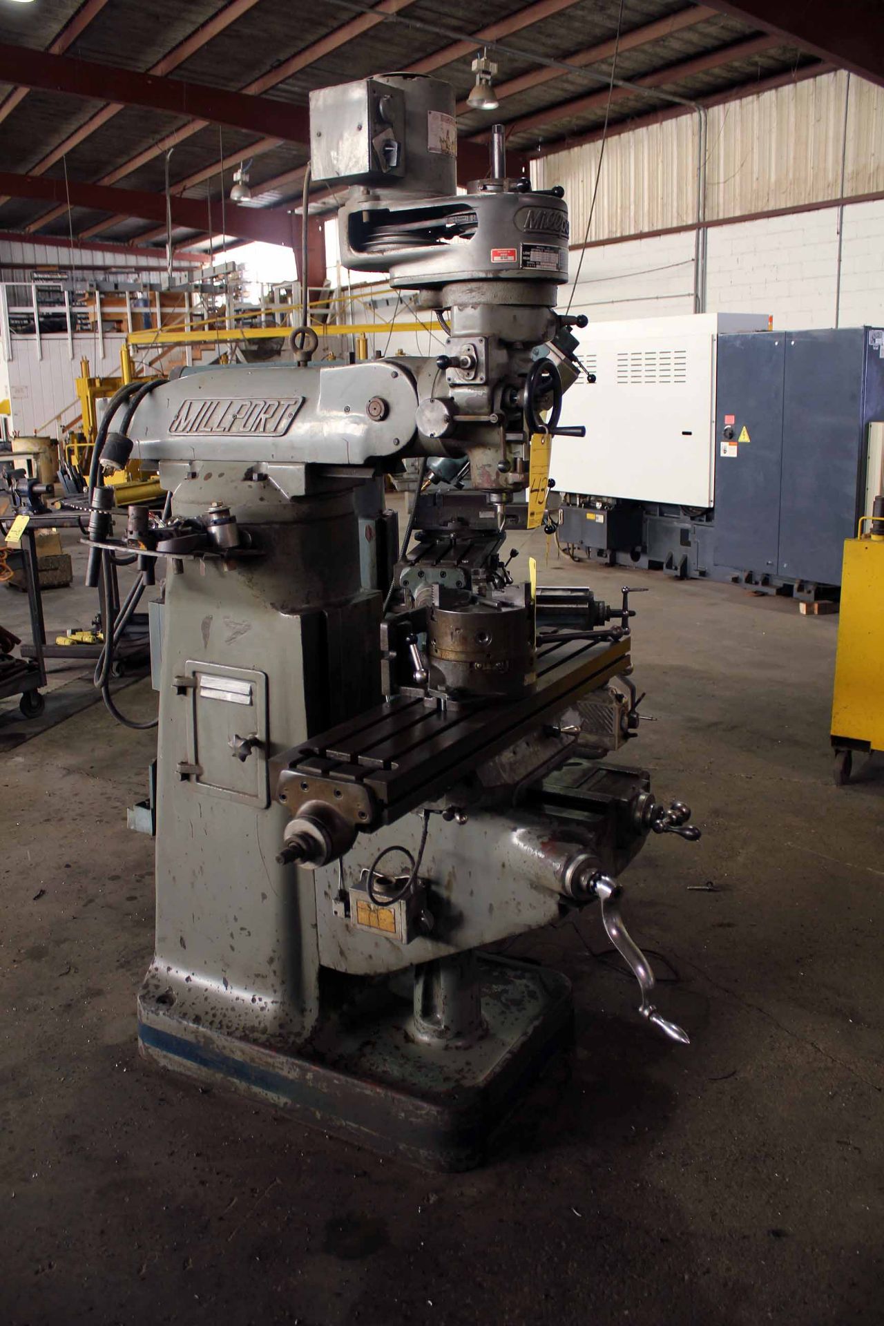 VERTICAL TURRET MILLING MACHINE, MILLPORT, new 1985, 9" x 48" table, belt driven head, spds: 80-5440 - Image 2 of 2