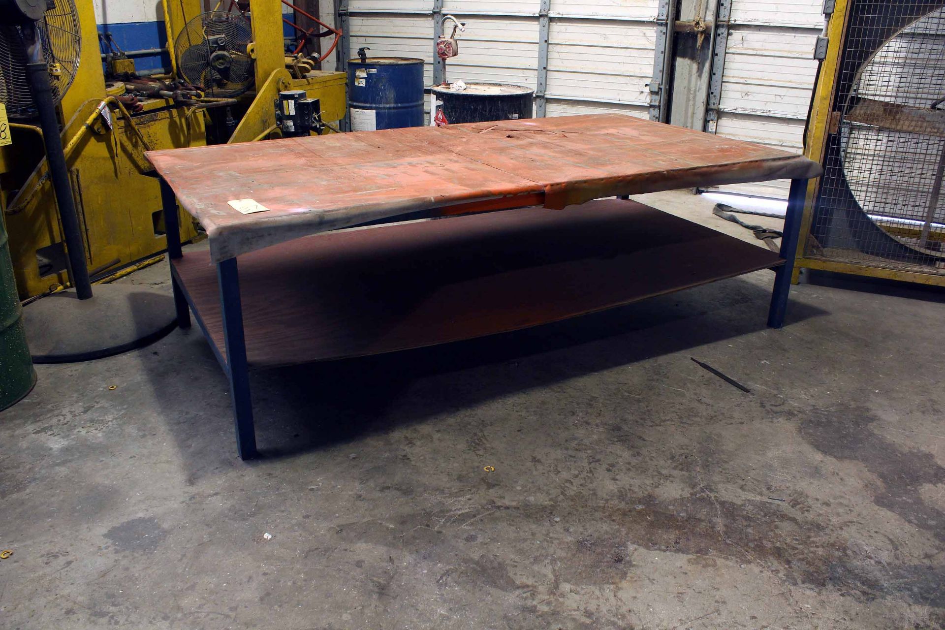 WORKTABLE, 8' x 4', steel fabricated