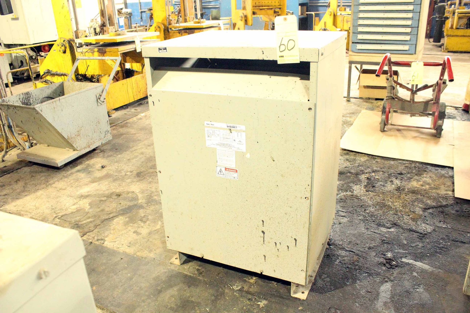 DRY TYPE TRANSFORMER, FEDERAL PACIFIC MDL. 36B, 480 v. primary, 112.5 KVA