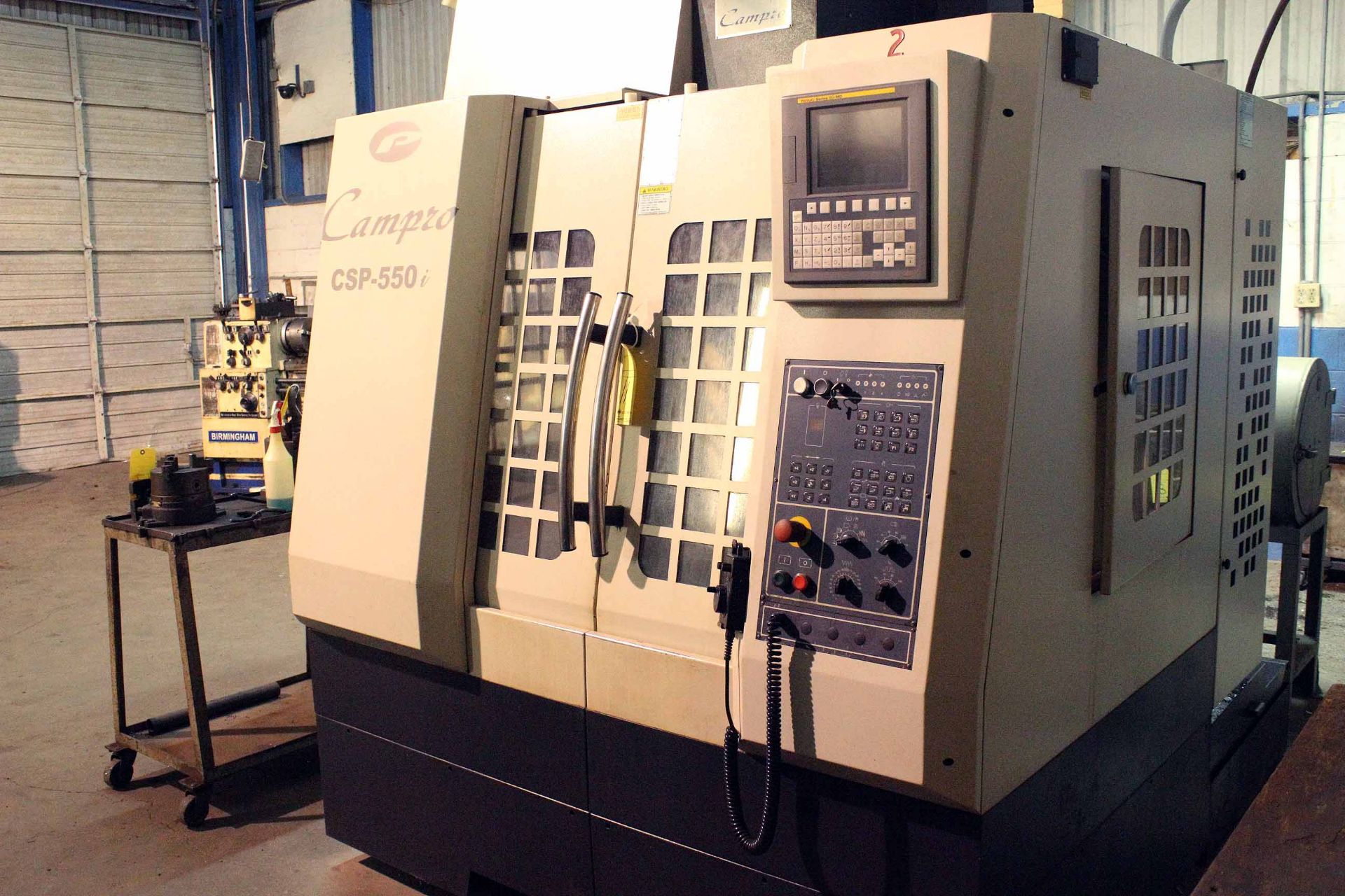 CNC VERTICAL MACHINING CENTER, CAMPRO MDL. CSP-550I, new 2007, Fanuc Series 0i-MC CNC control, 17" x - Image 2 of 7