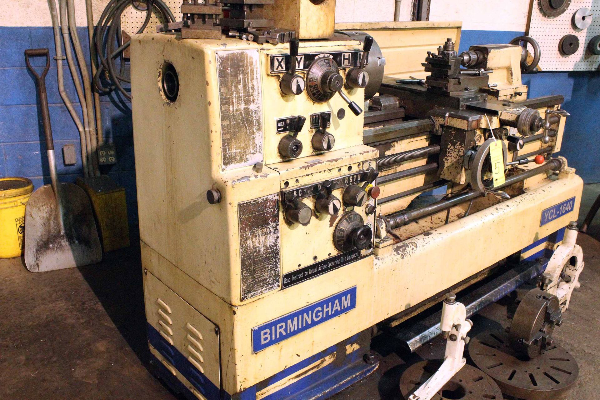 ENGINE LATHE, BIRMINGHAM 16" X 40" MDL. YCL1640, new 2004, 8" sw. over crosslide, spds: 25-2000 RPM, - Image 3 of 3