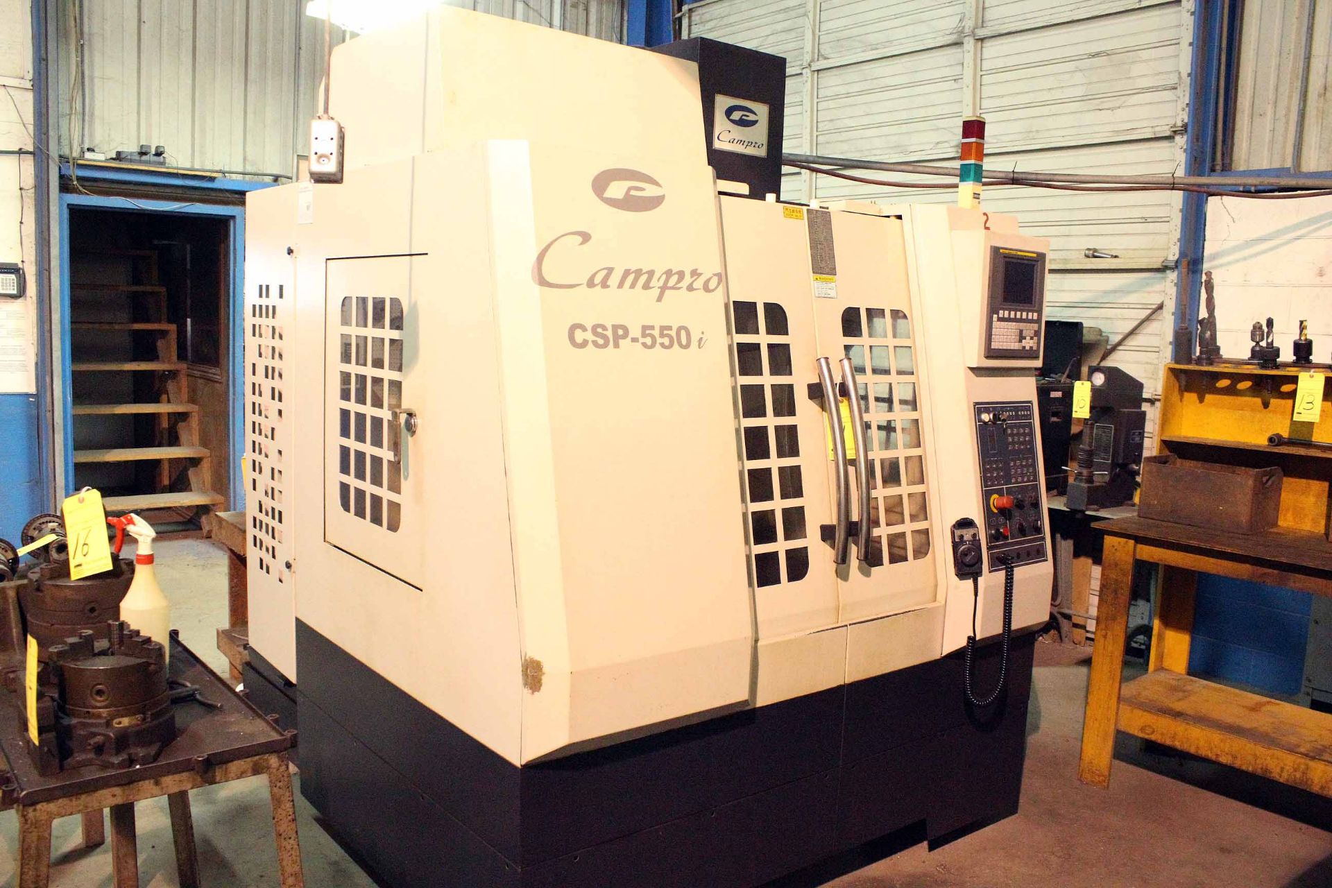 CNC VERTICAL MACHINING CENTER, CAMPRO MDL. CSP-550I, new 2007, Fanuc Series 0i-MC CNC control, 17" x