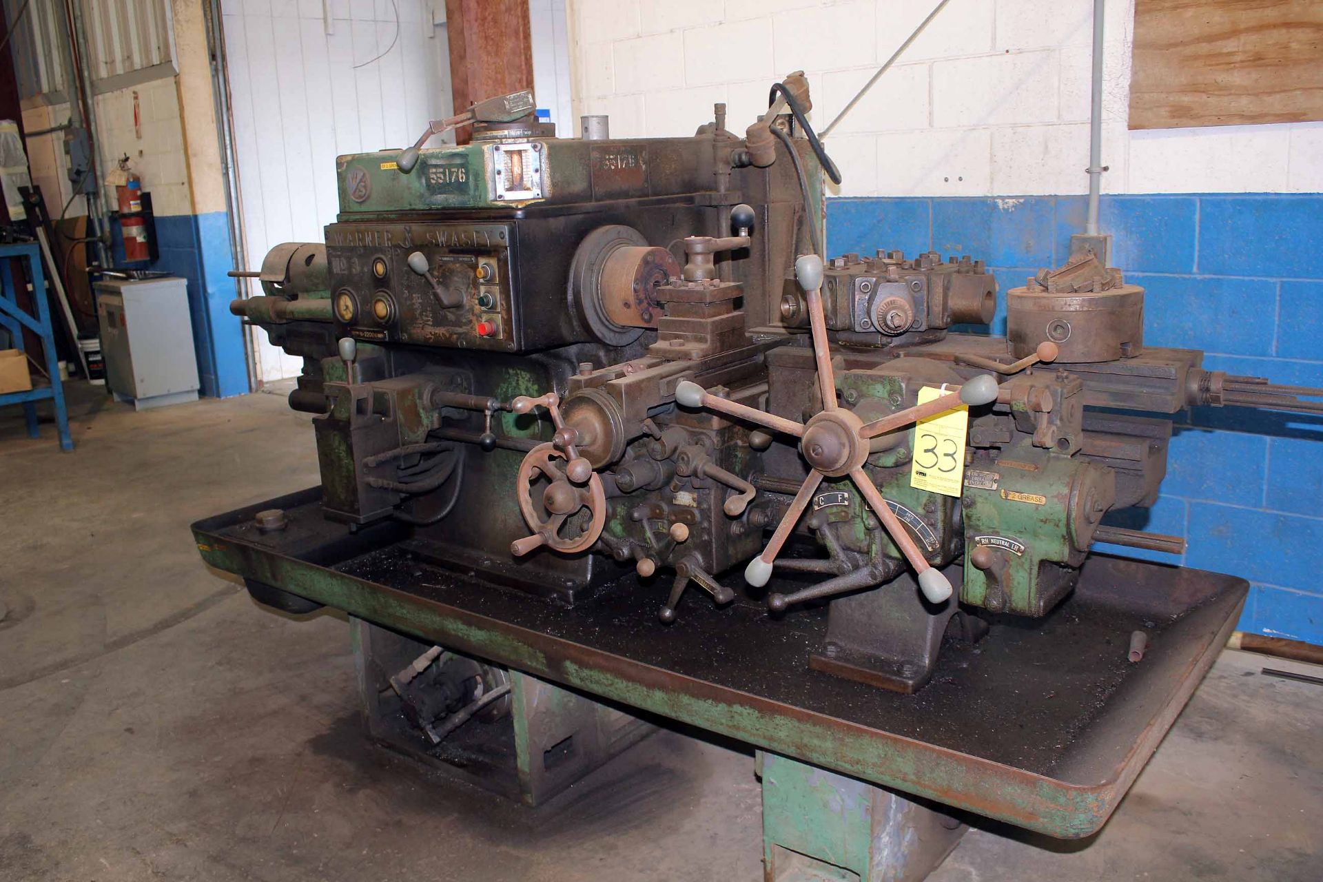 RAM TYPE TURRET LATHE, WARNER & SWASEY NO. 3, Series M-22100, S/N 1839967 - Image 2 of 4