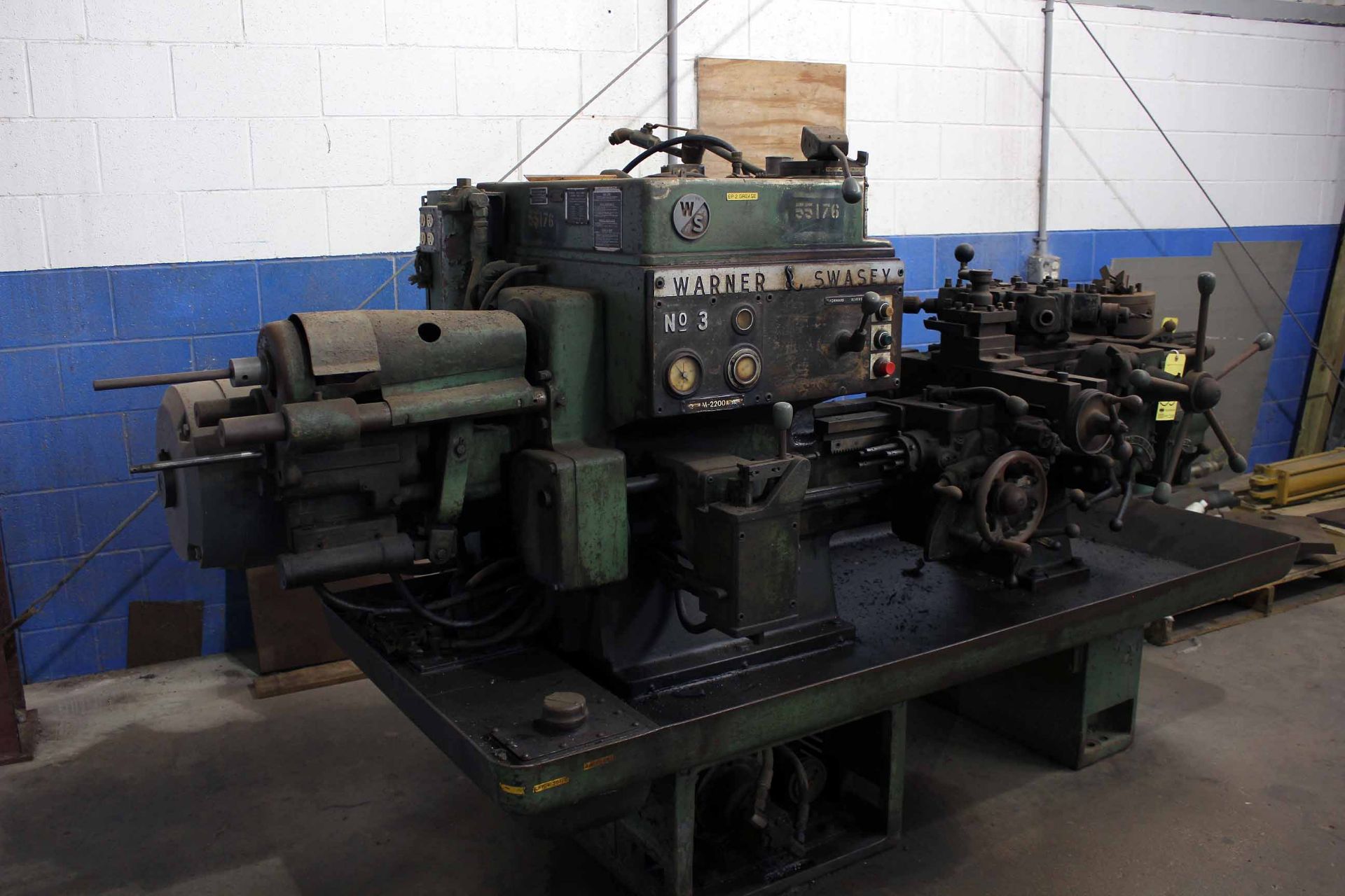 RAM TYPE TURRET LATHE, WARNER & SWASEY NO. 3, Series M-22100, S/N 1839967 - Image 3 of 4