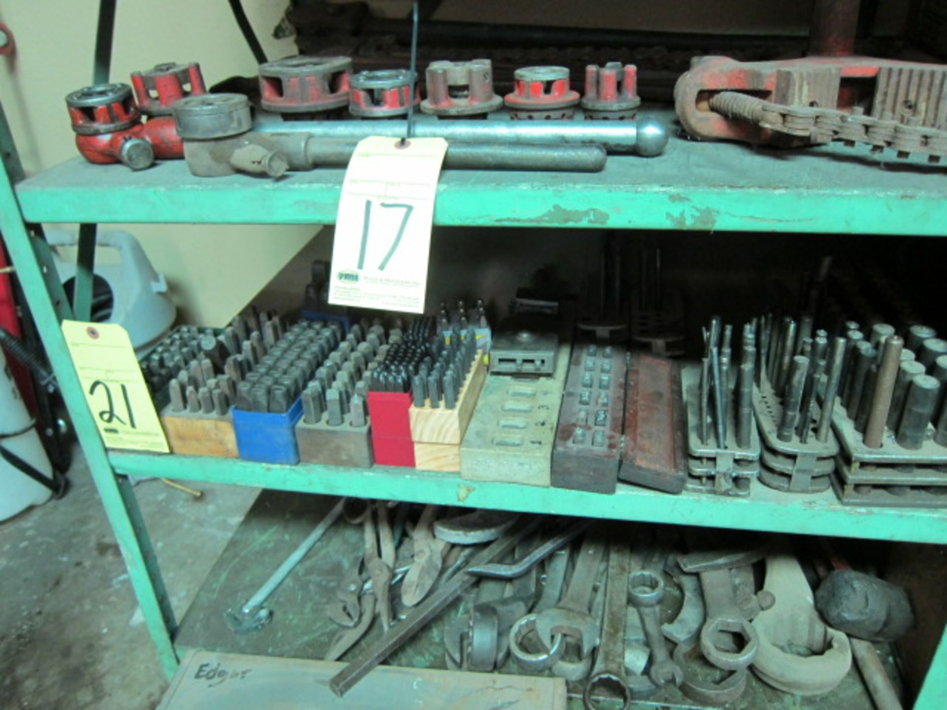 LOT CONSISTING OF: hand stamps & transfer punches