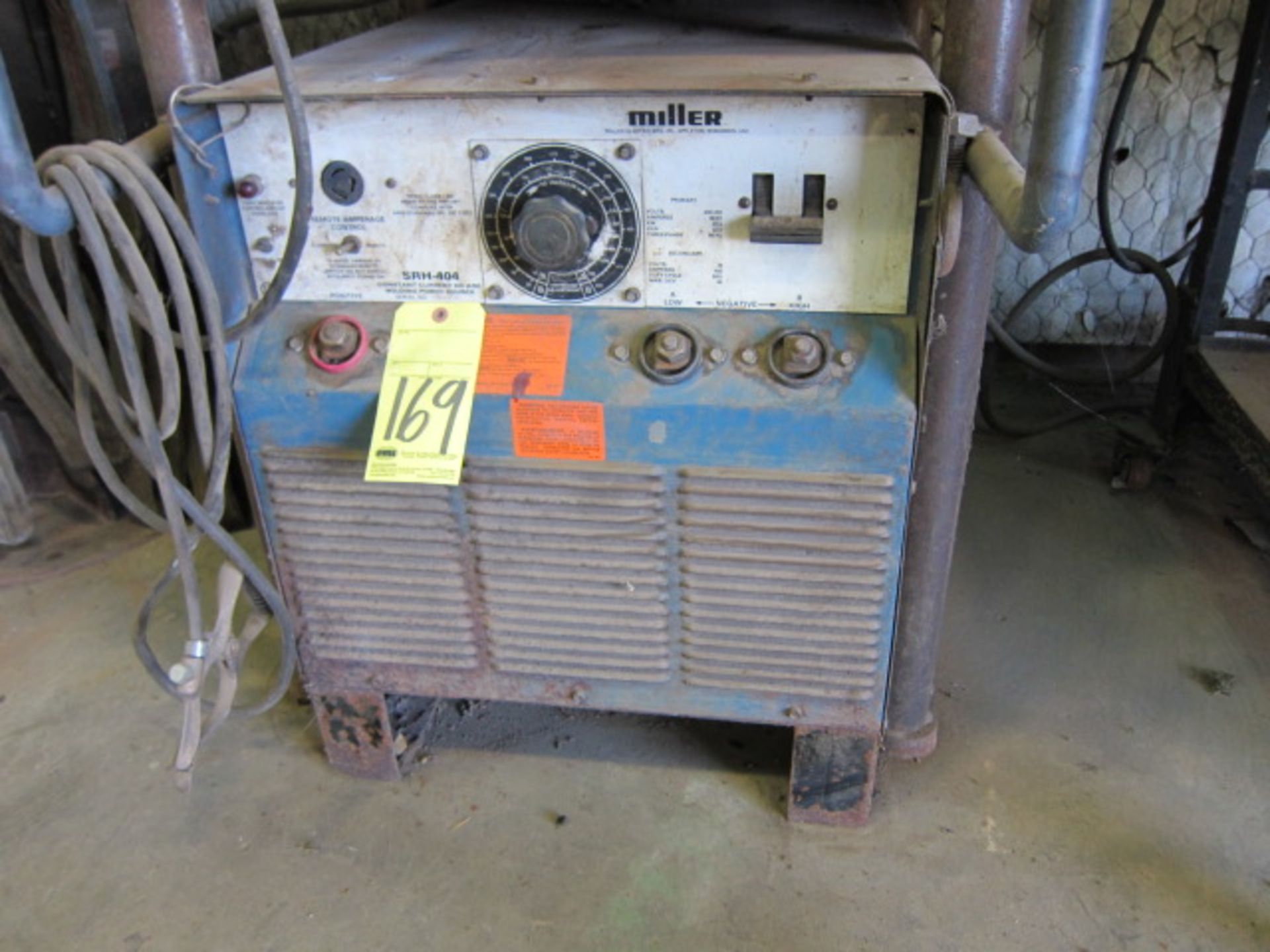 MIG WELDER, MILLER MDL. SRH404, 400 amps @ 36 v., 60% duty cycle, stick welding leads, S/N JB465589