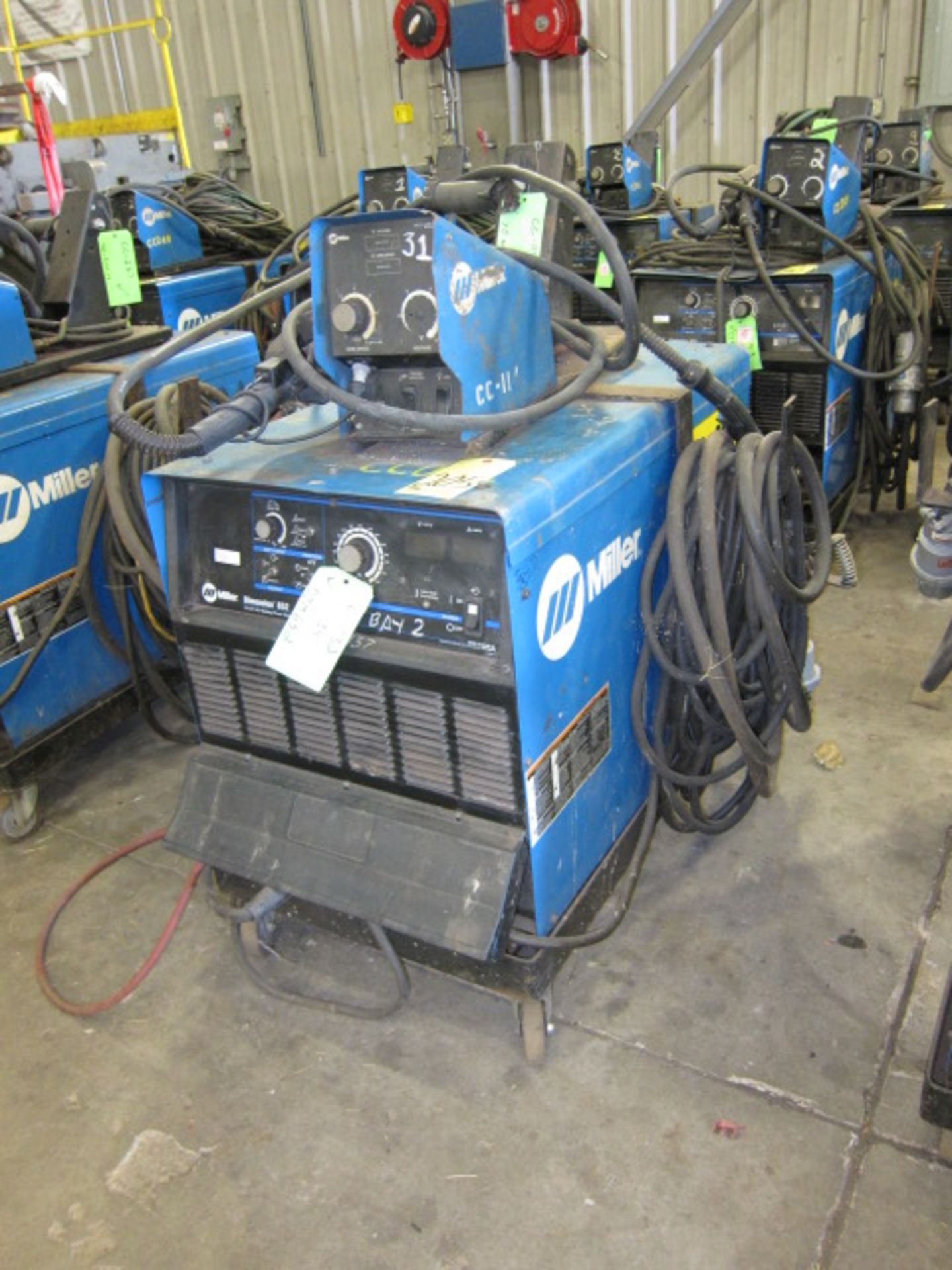 WELDING POWER SOURCE, MILLER MDL. DIMENSION 652, new 2009, 650 amps, S/N MB010810U, w/Miller 70