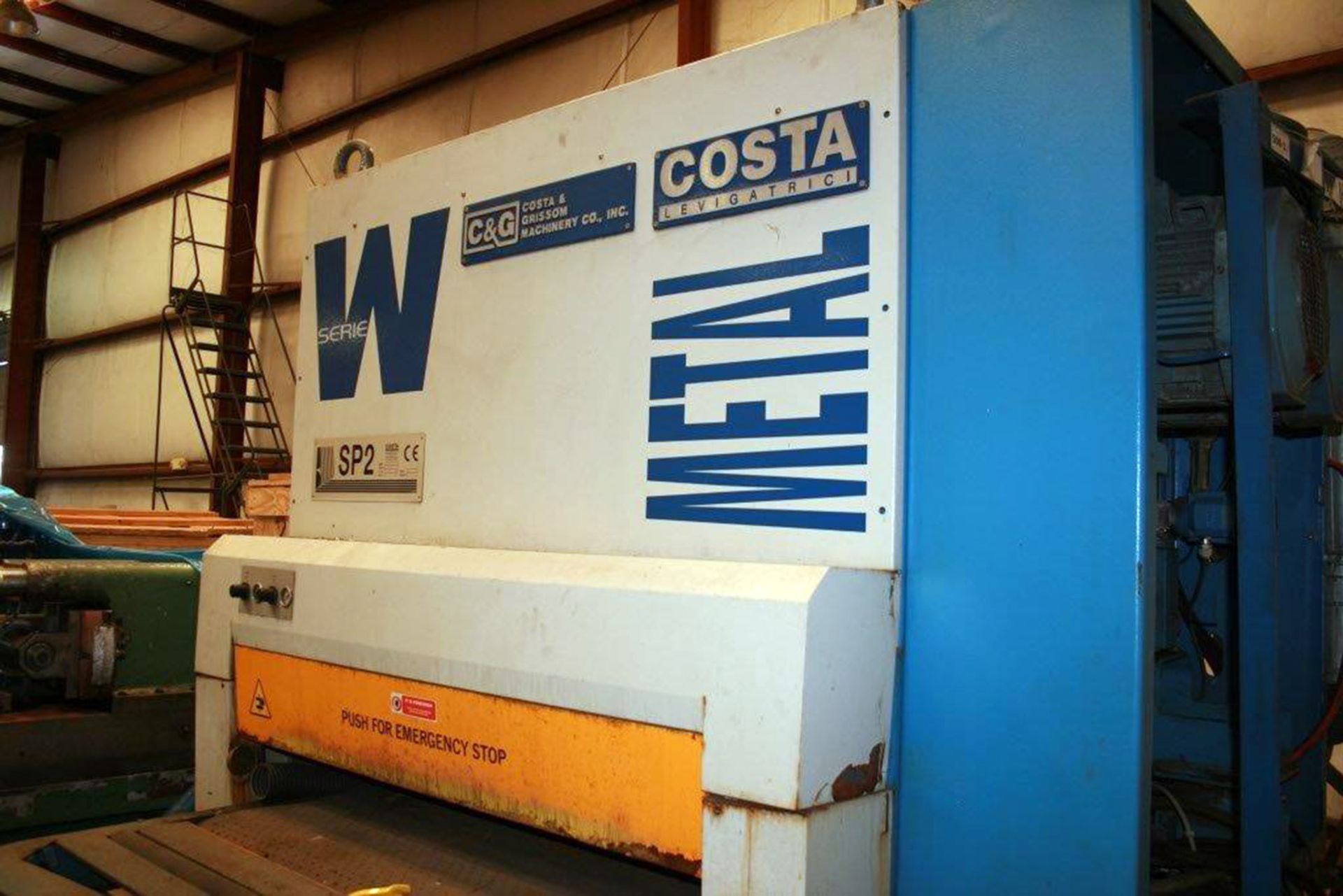 WET-TYPE BELT SANDER, COSTA MDL. CCV-1100, new 2006, 42" width cap., (2) belts, 44.5" x 103.2" - Image 2 of 4