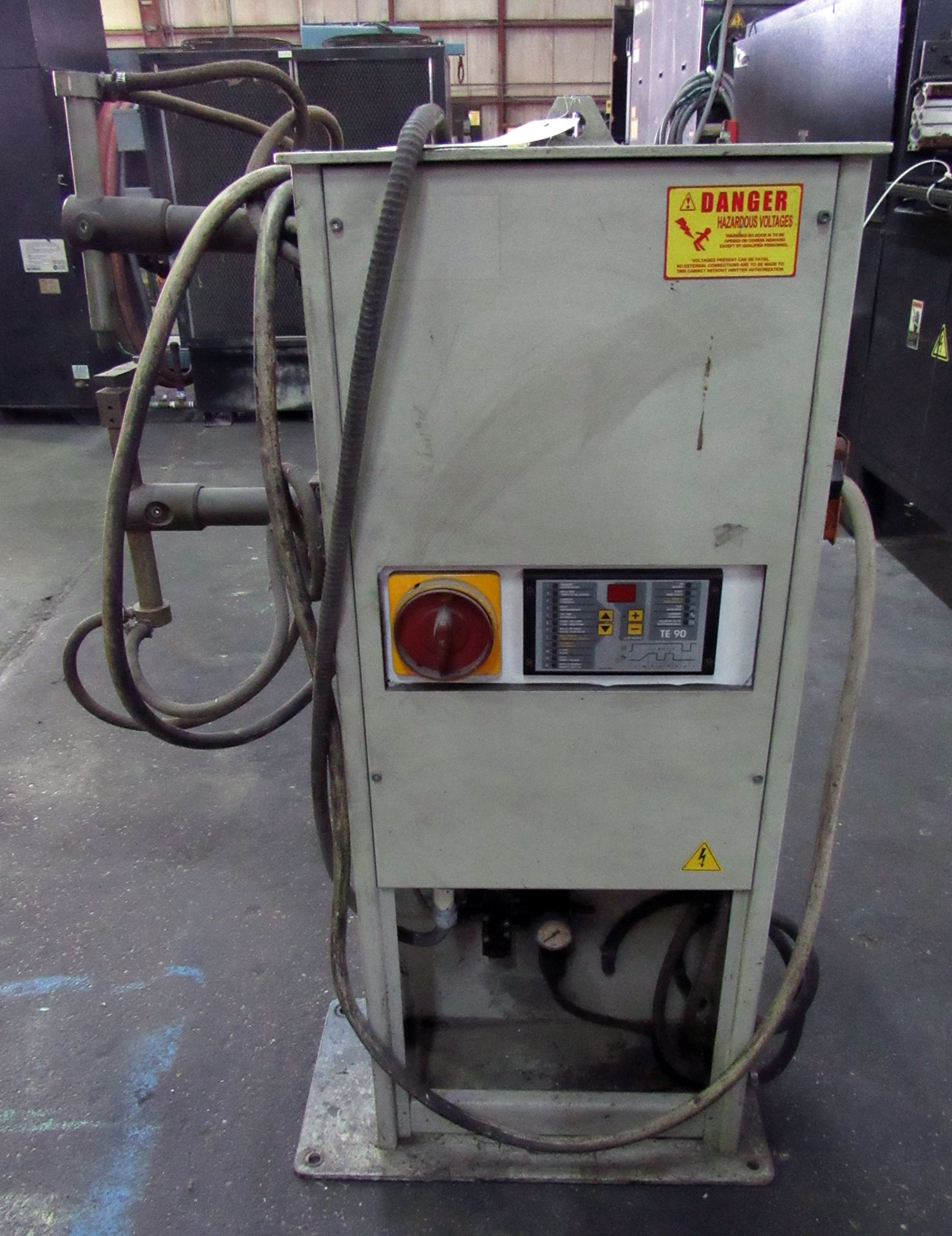 SPOT WELDER, TECNA MDL. 4608NA ROCKER ARM-TYPE, 50 Kva max welding power, 3350 amps. thermal current