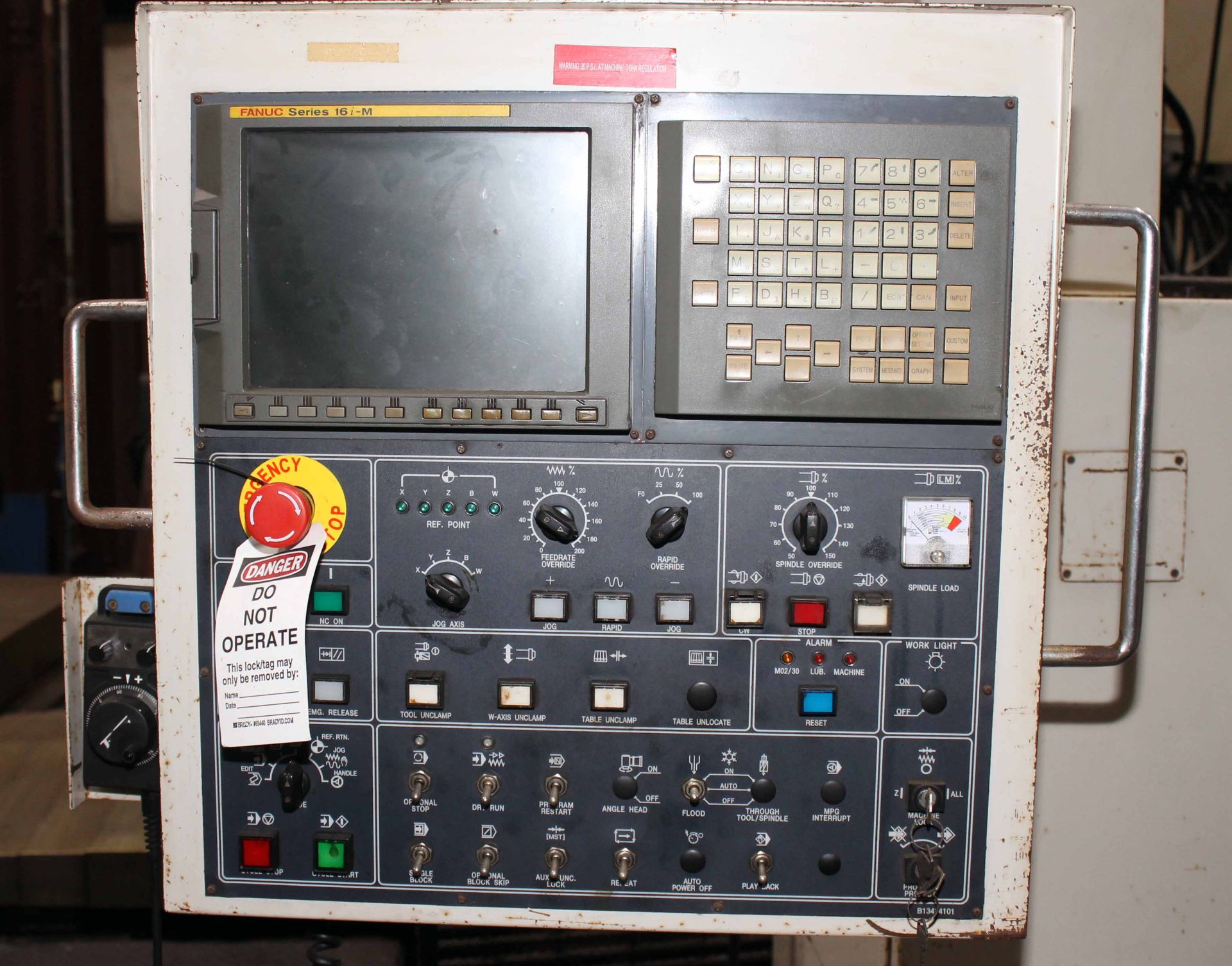 CNC HORIZONTAL BORING MILL, DAEWOO ACE MDL. B130T, est. new 2002, Fanuc Series 16i-M CNC control, - Image 7 of 7